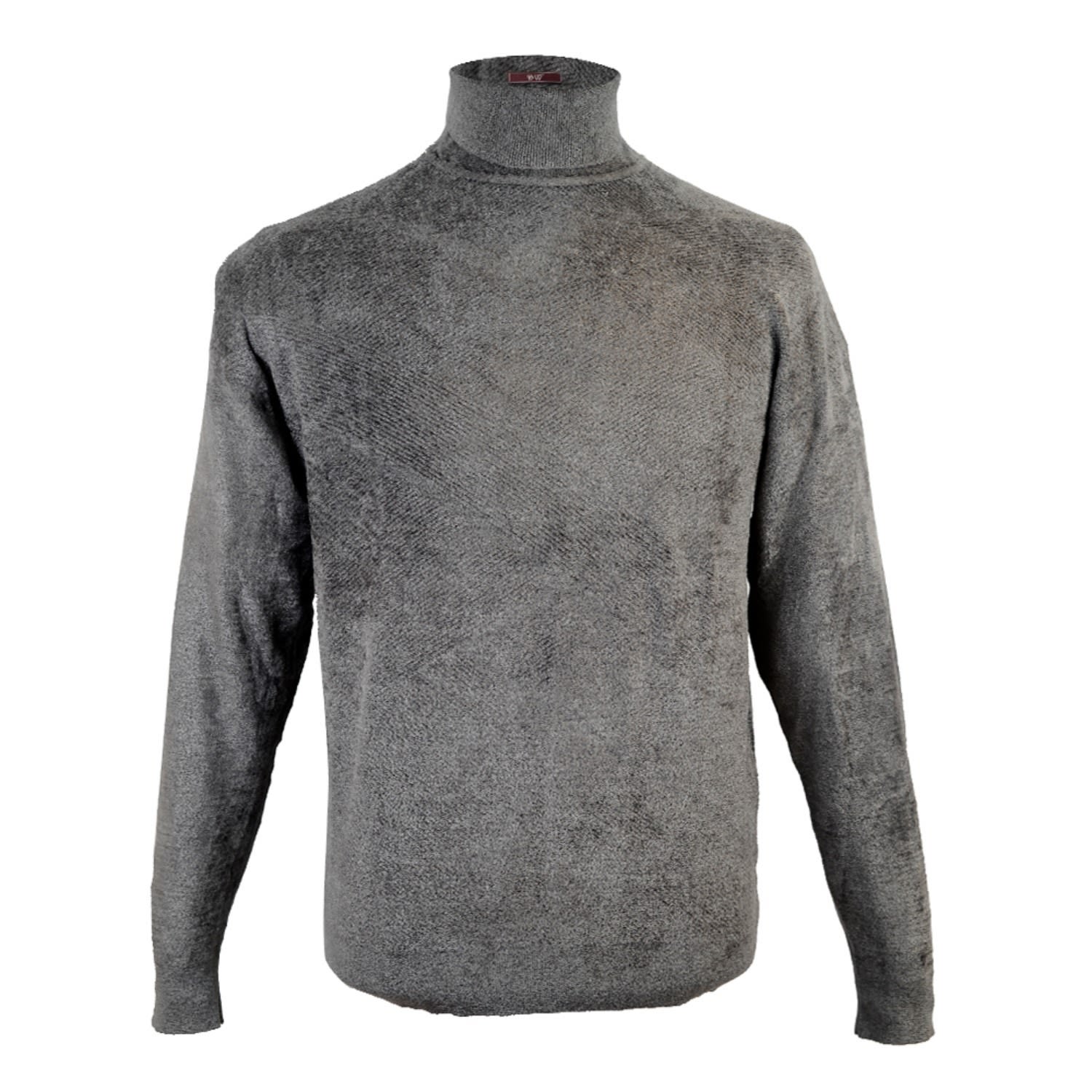 Men’s Howard Roll Neck Sweater - Grey Extra Large David Wej