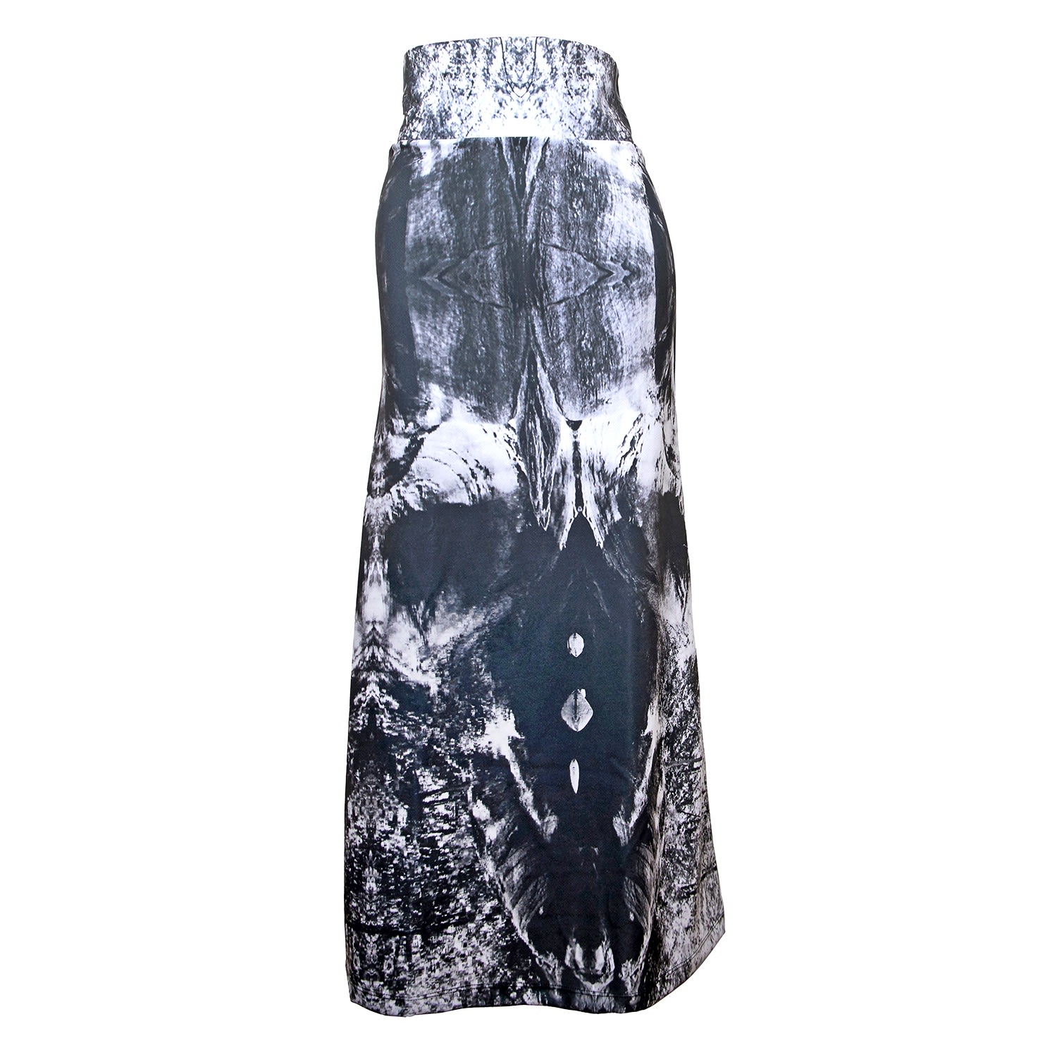 Women’s Black Scuba Stretch Skirt Nature Small Babs Boutique Nyc