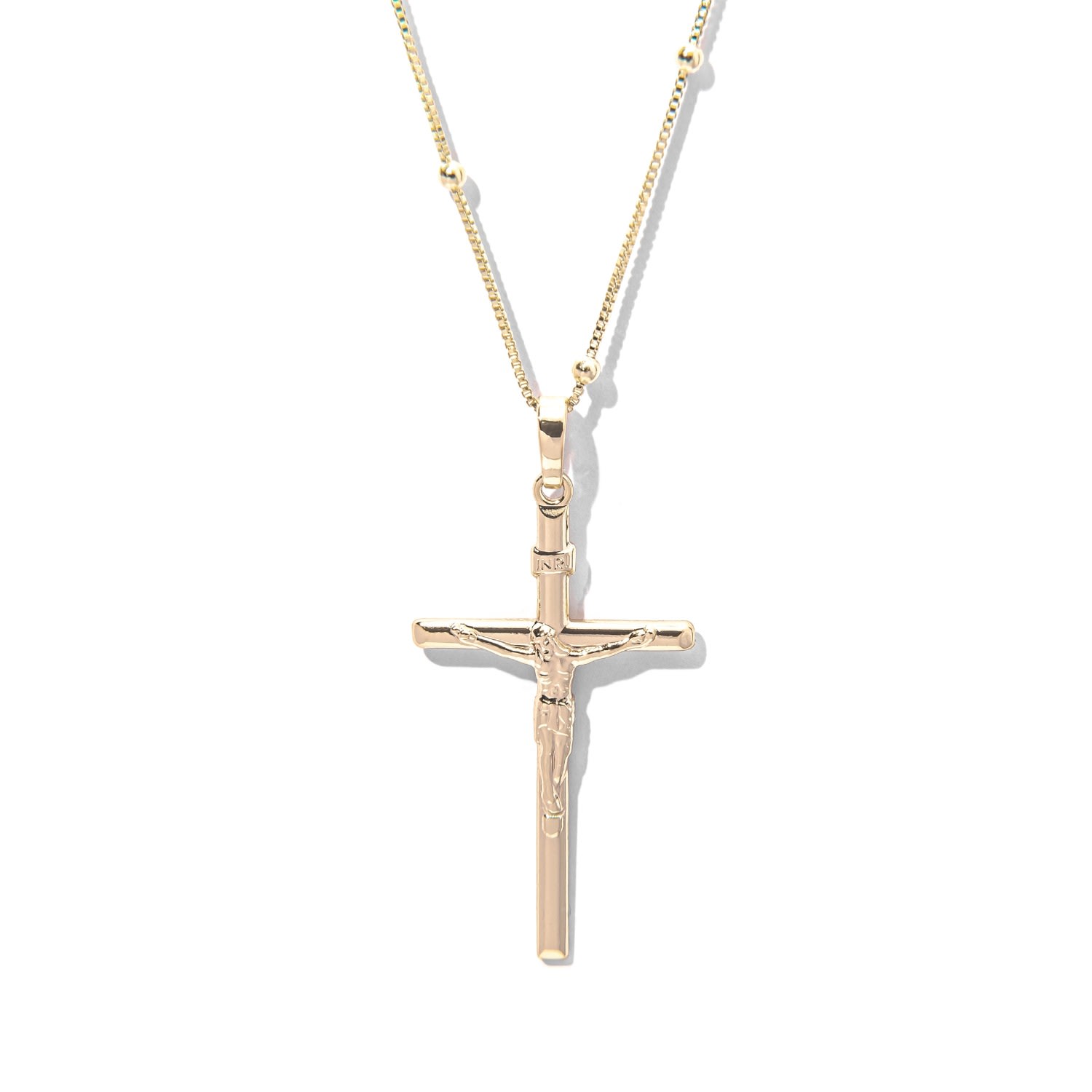 Women’s Gold Filled Crucifix Cross Pendant Necklace The Essential Jewels