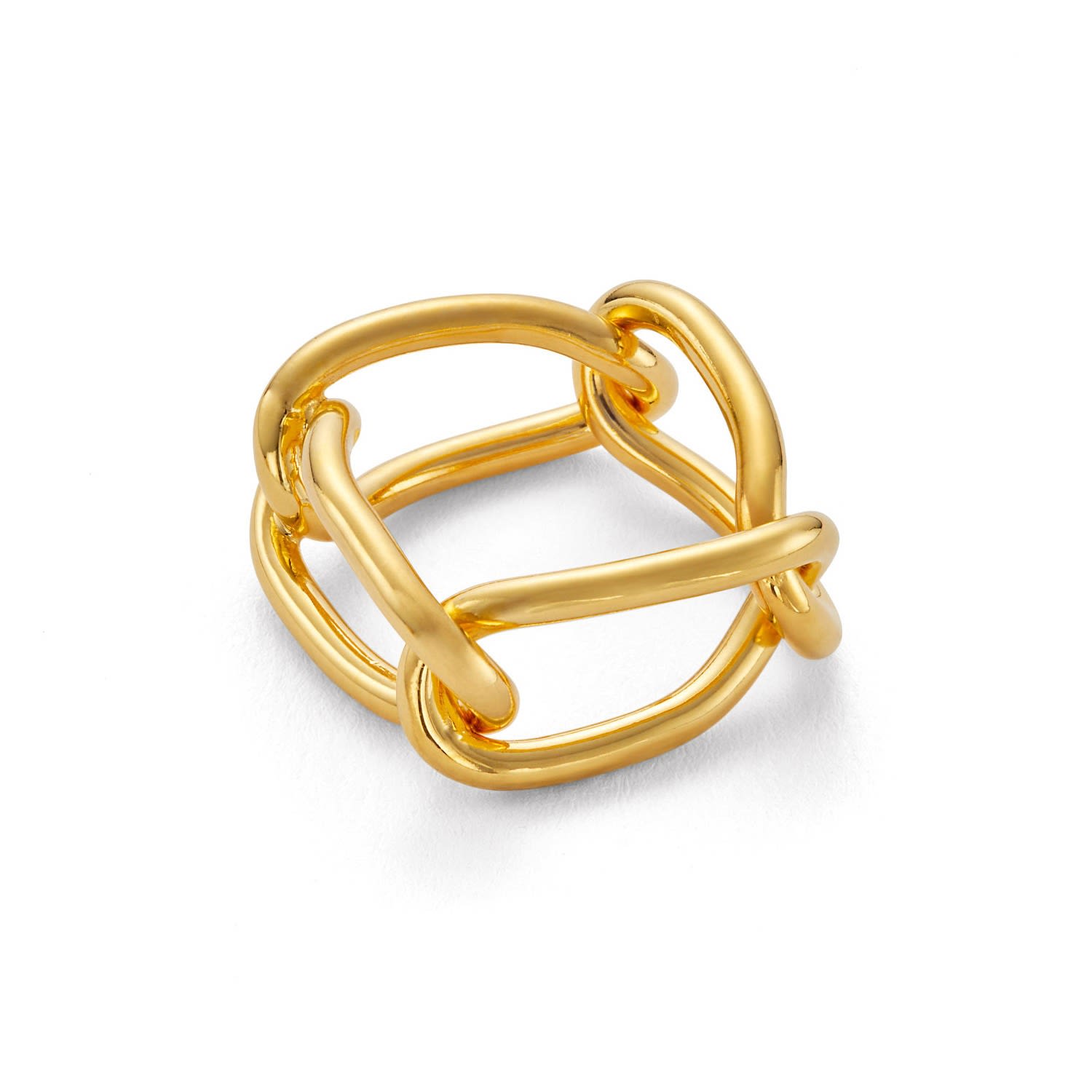 Women’s Gold Chain Link Ring Côté Caché