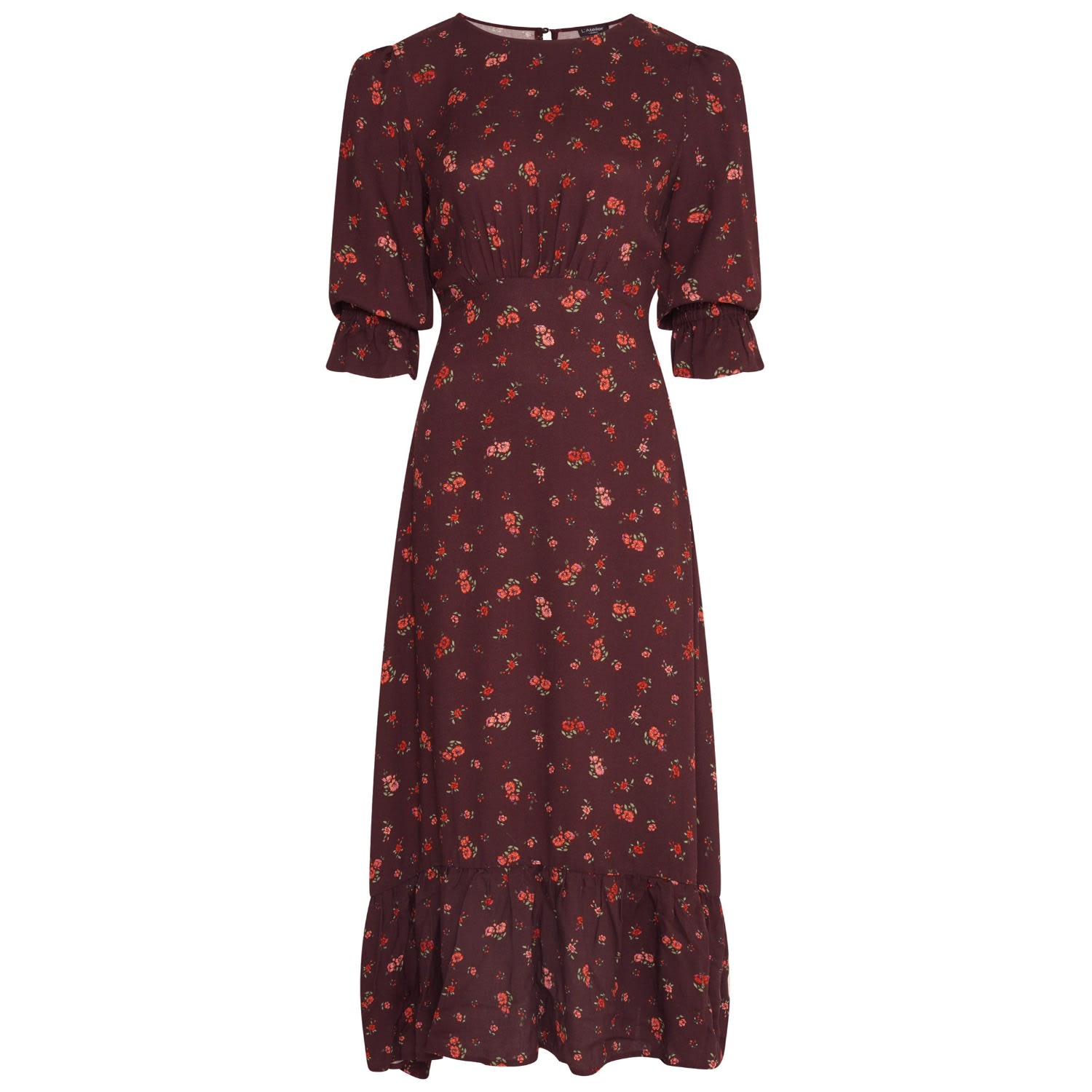 Women’s Ellie Red Ditsy Floral Midi Dress Small Latelier London