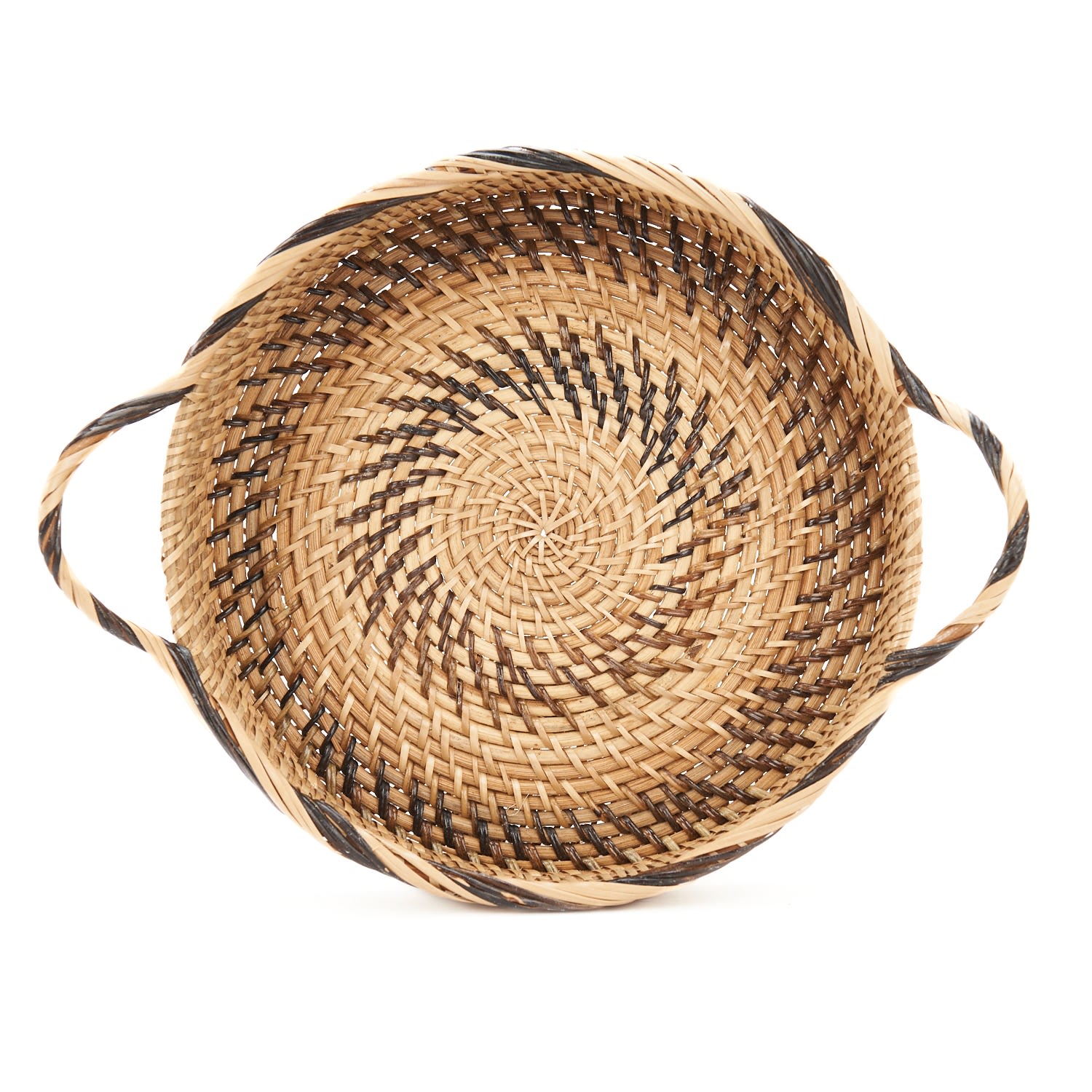 Brown Cuenca Rattan Serving Tray, 14" Large Kubo