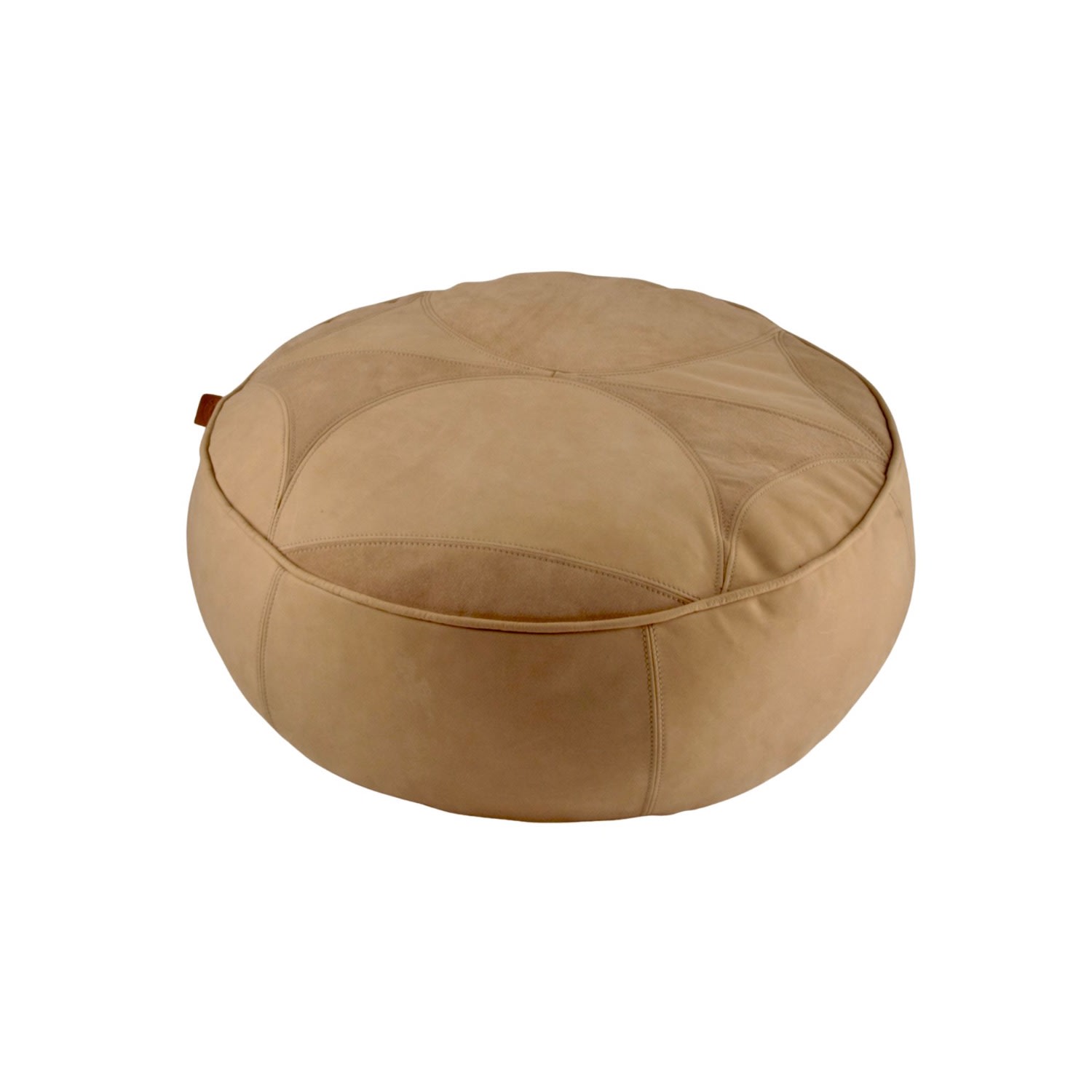 Neutrals Lollobrigida Natural Handmade Leather Pouf Catwalk Original