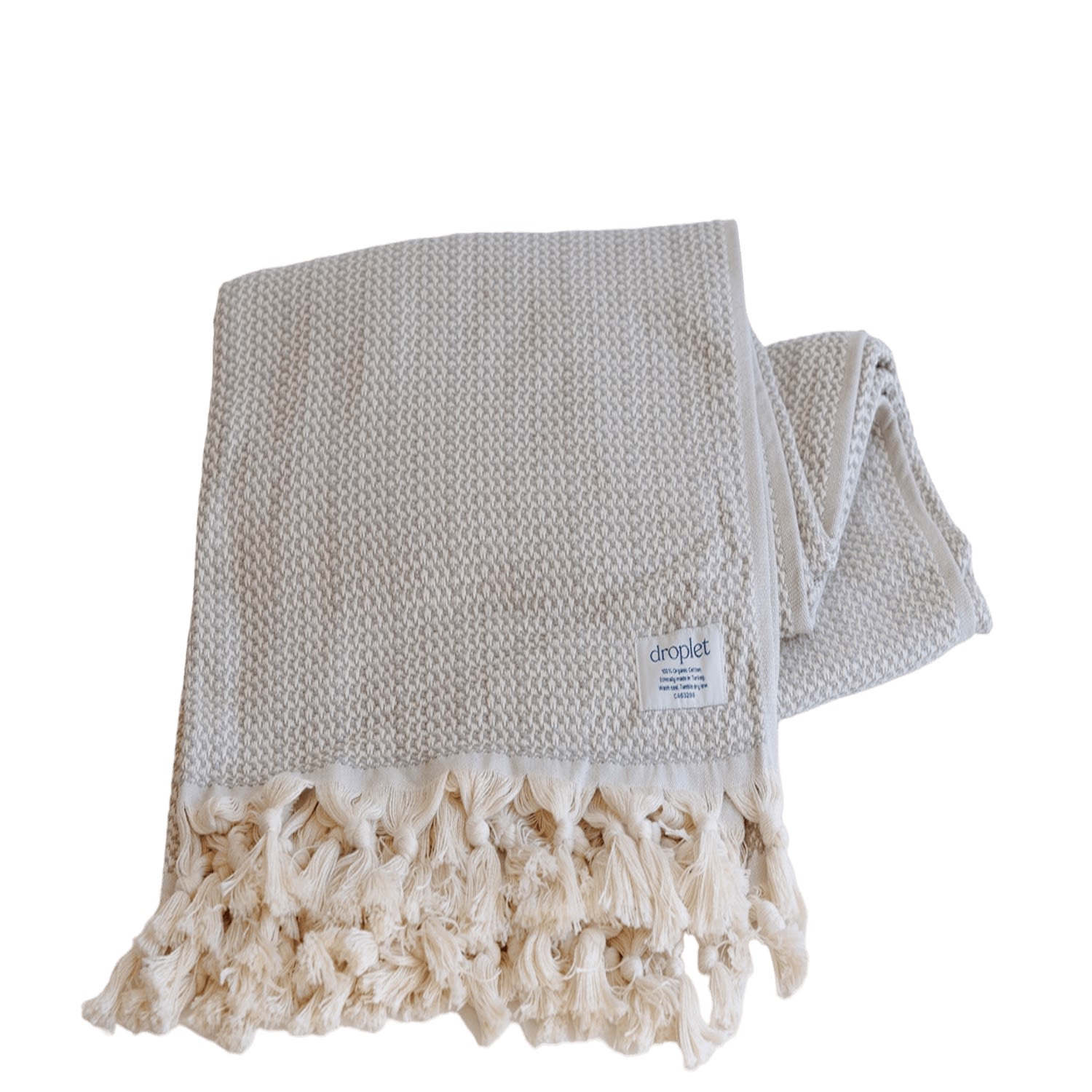 Neutrals Organic Cotton Handwoven Blankets - Earth One Size Droplet Home Goods