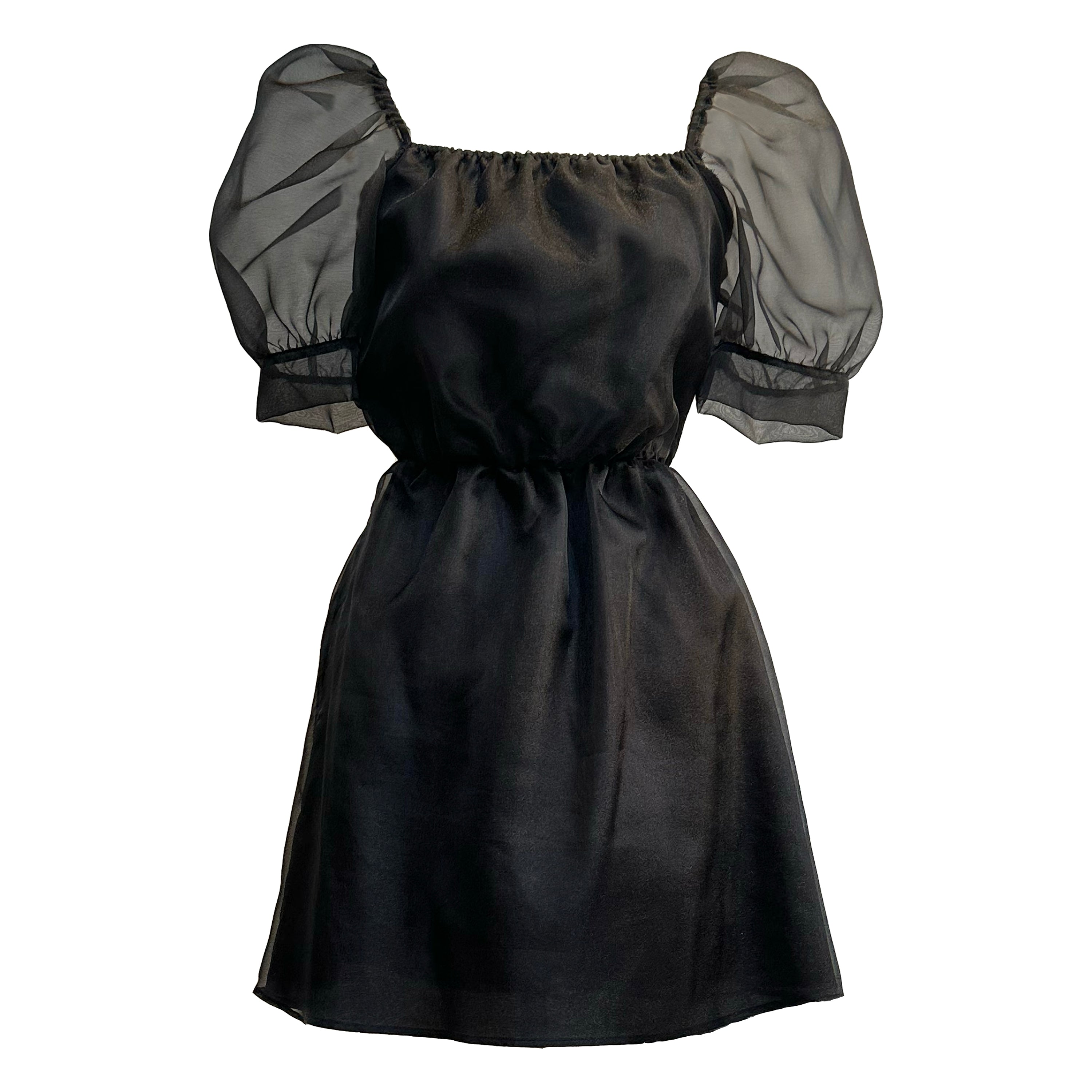 Women’s The Parade Dress In Organza - Pitch Black Large Blaise London