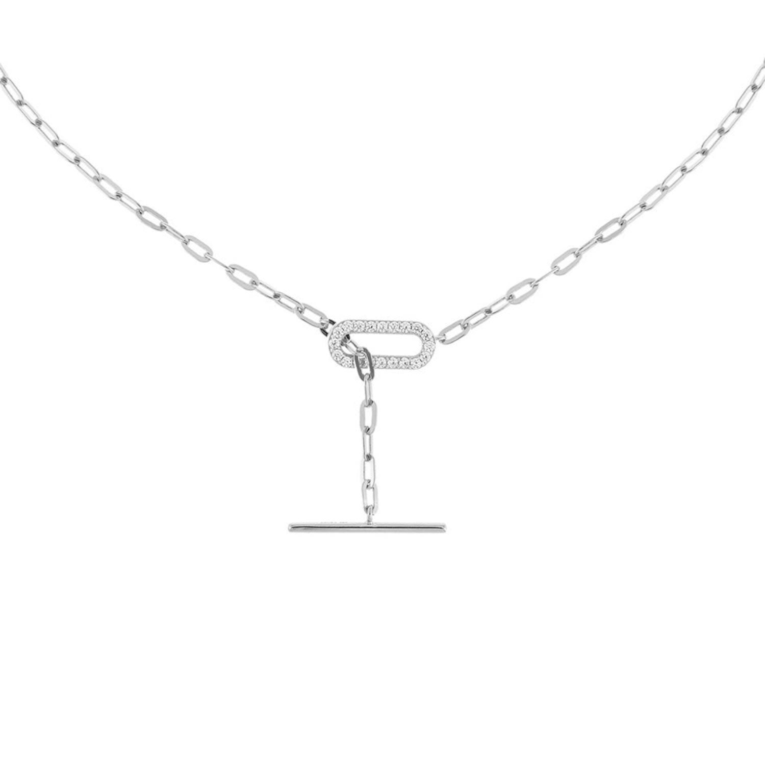 Women’s Annie Apple Astrid Interlock Sterling Silver Chain Necklace Bermuda Watch Company