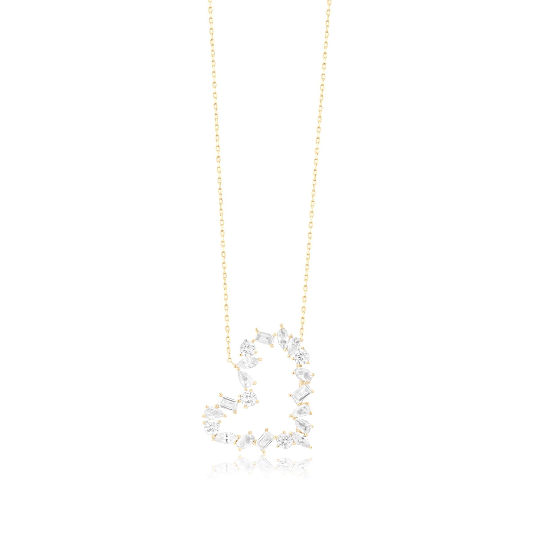 Women’s Multi Shape Heart Necklace - Gold Shymi