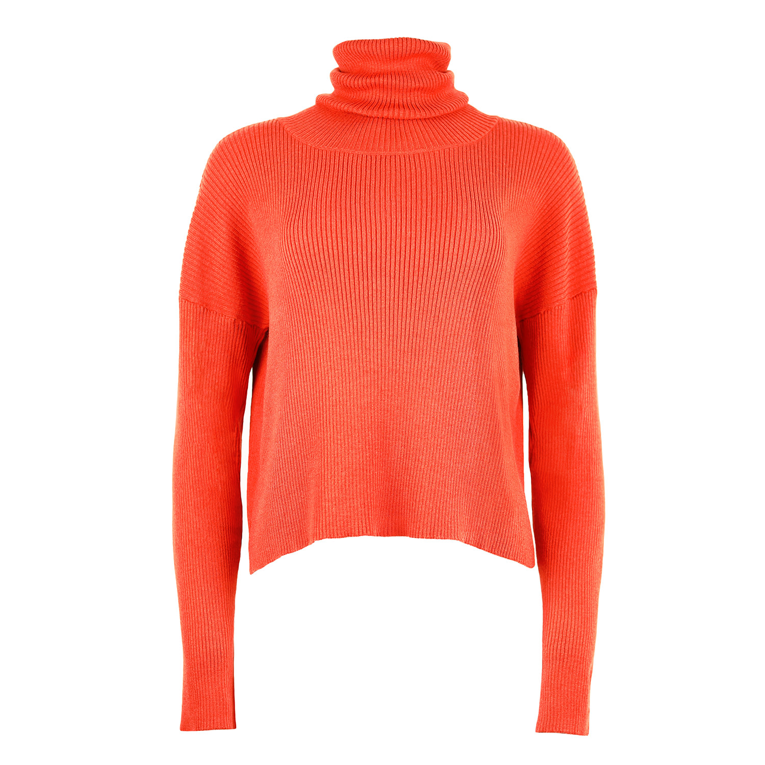 Women’s Relaxed Loose Turtleneck Sweater In Red Medium Blonde Gone Rogue