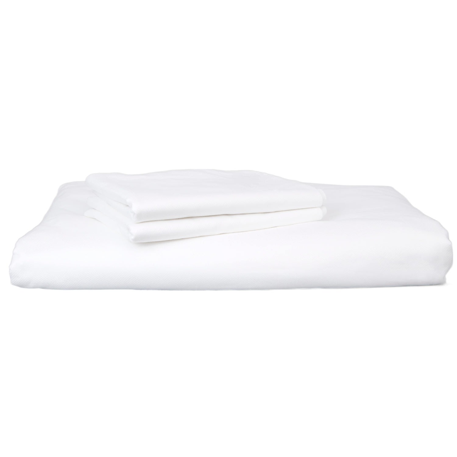 White Herringbone 400 Thread Count Bed Linen Set Super King & Superking Pillowcases Uk Super King Tielle Love Luxury by Tradelinens