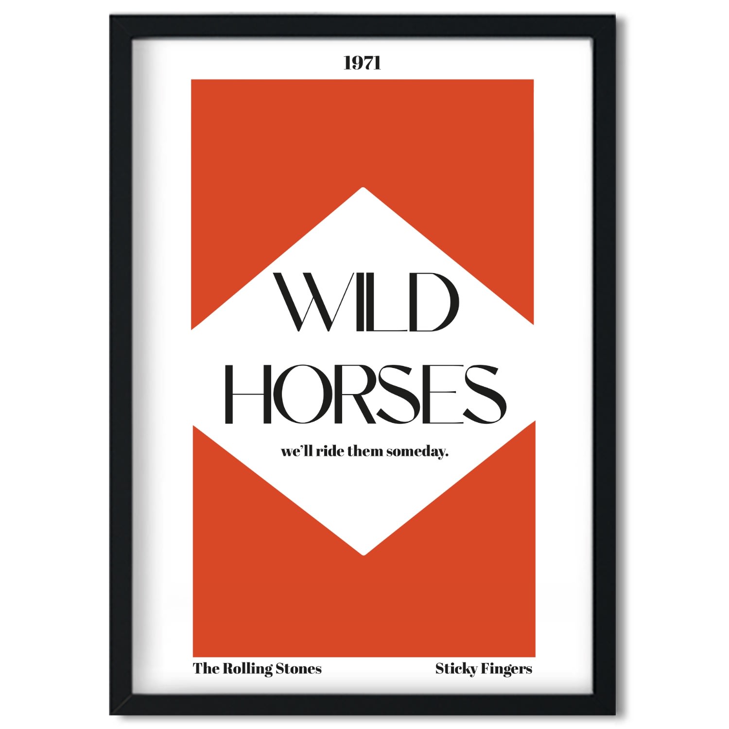 Wild Horses Rolling Stones Inspired Retro Giclée Art Print A2 Fanclub