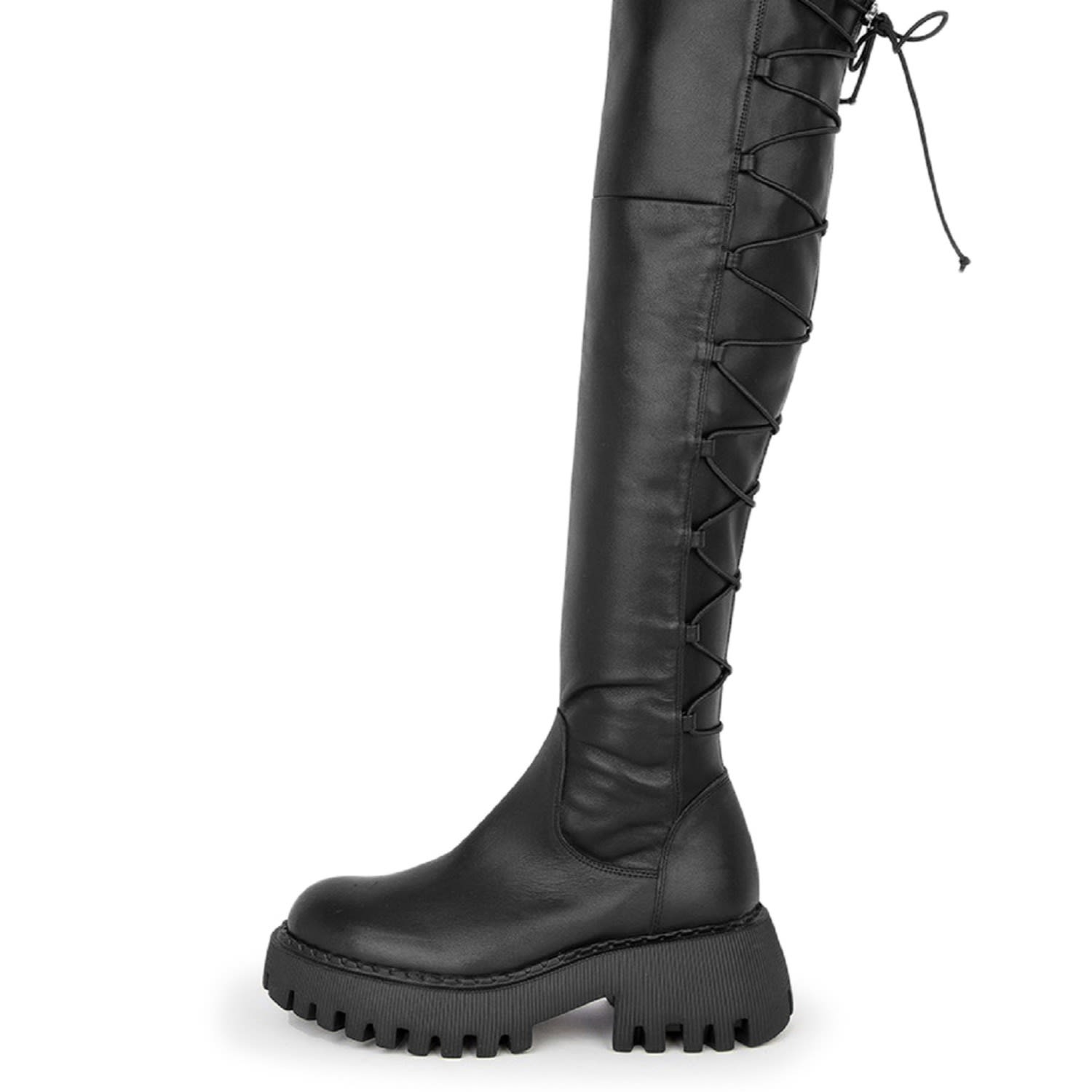 Velikan Black Leather Women’s High Boot 4 Uk Ilvi