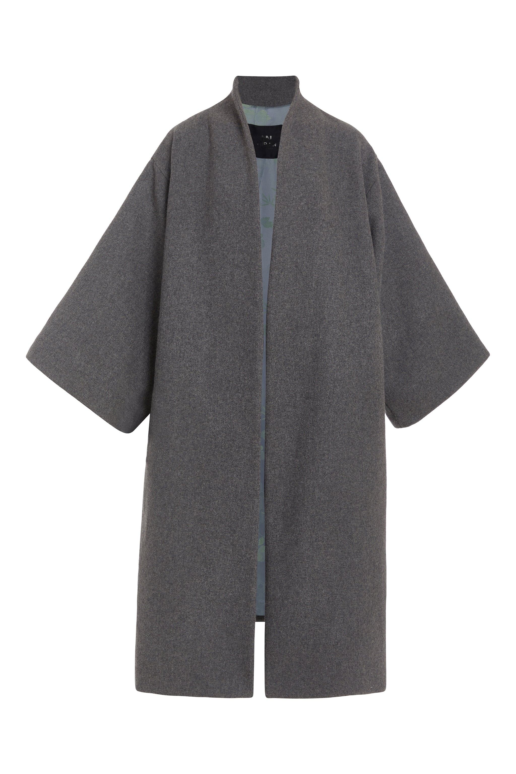 Women’s Grey Jenna Gray Wool Kimono Coat M/L Niran
