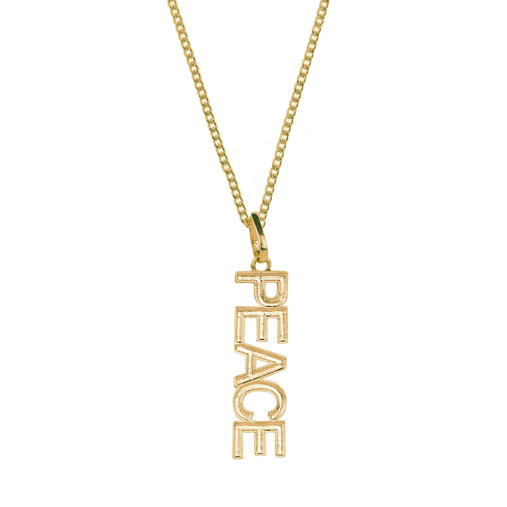 Women’s Peace Rocks Necklace - Gold Vermeil Charlotte’s Web Jewellery
