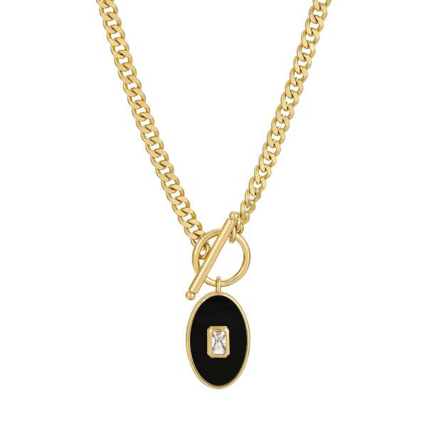 Women’s Black Juno Pendant Necklace - Onyx Leeada Jewelry