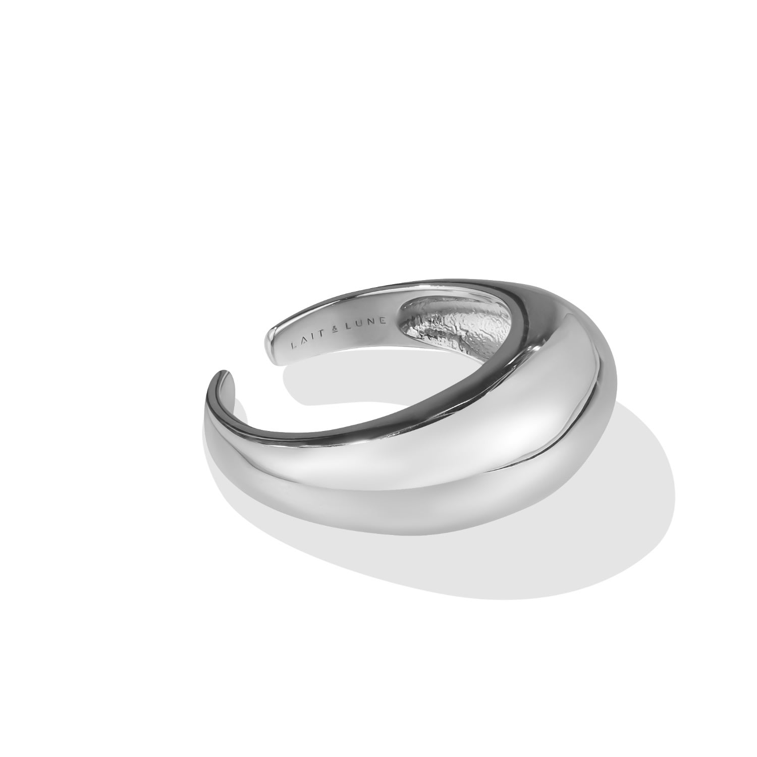 Women’s Silver Vortex Dome Ring - Rhodium Vermeil Lait & Lune