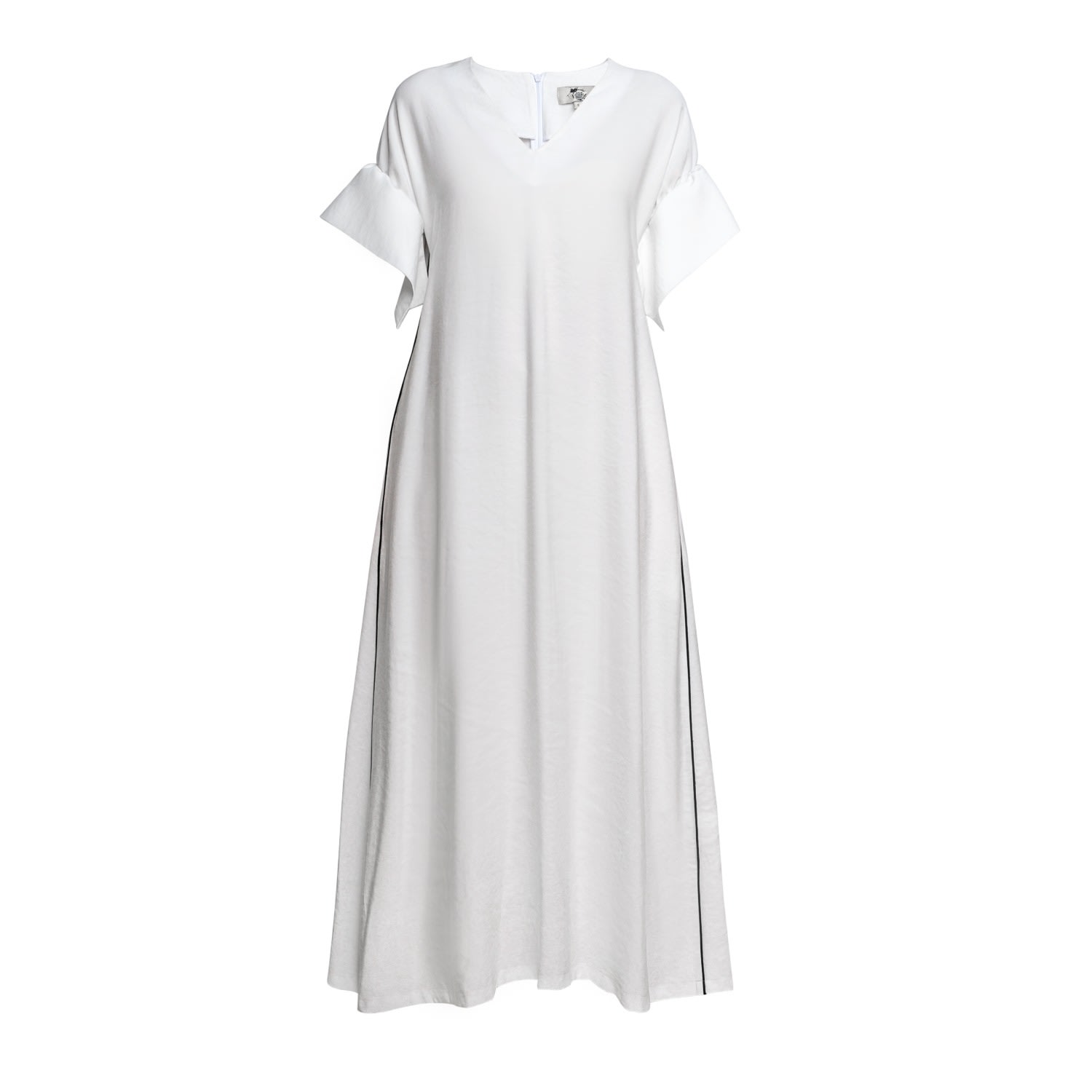 Women’s White A-Line Long Dress Small Julia Allert