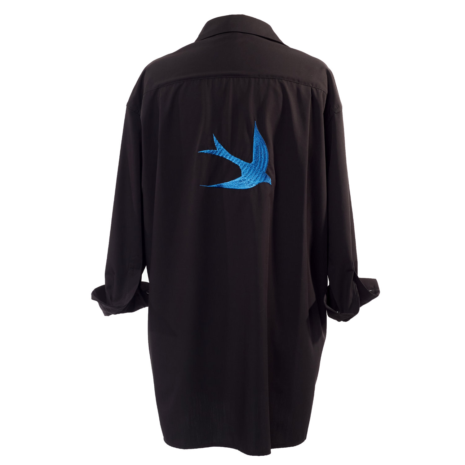 Women’s Black / White Swallow Shirt M/L Wo-Ma