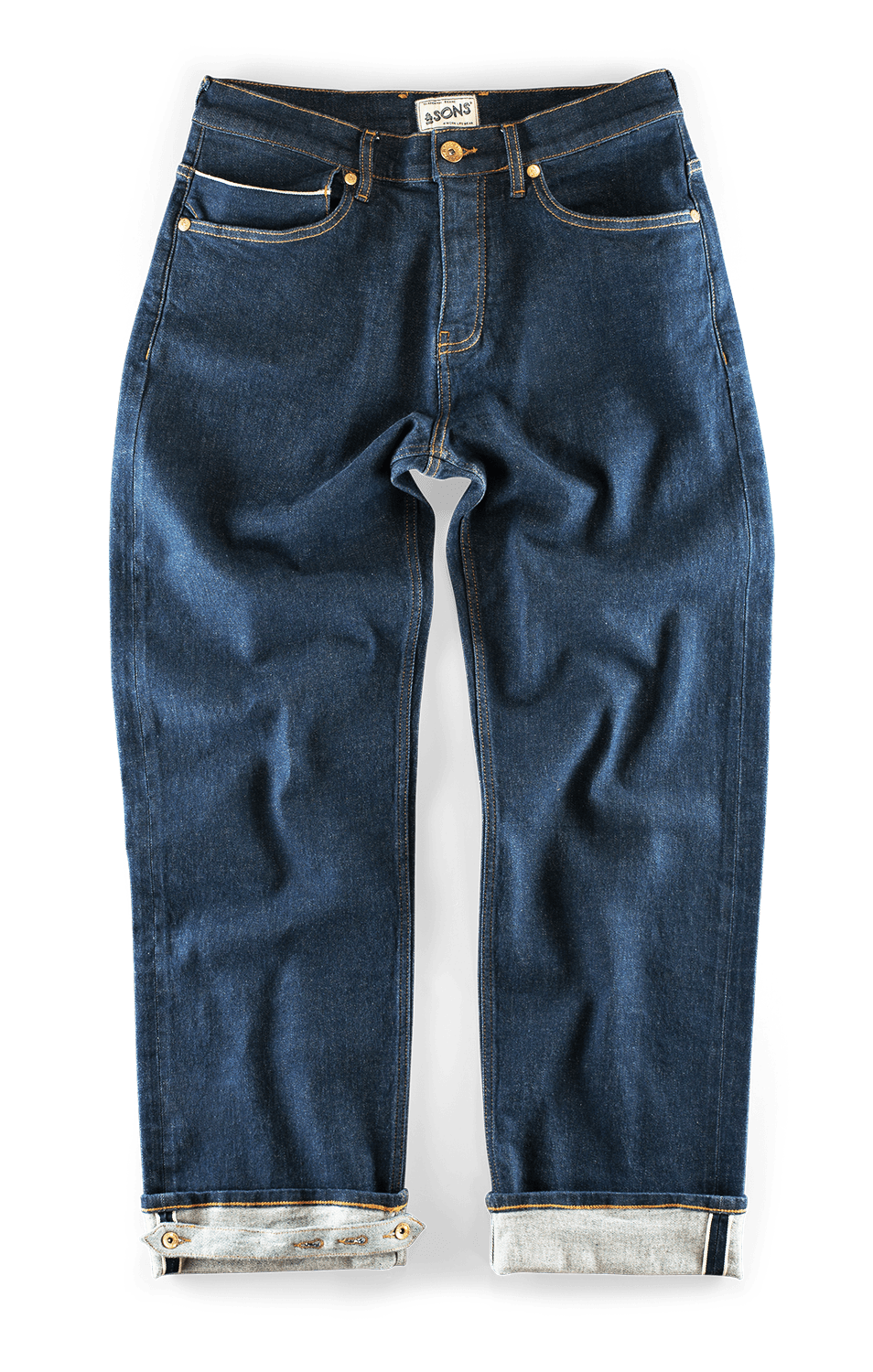 Men’s Blue Cutter 13.5Oz Indigo Selvedge Denim Jeans 40" &Sons Trading Co