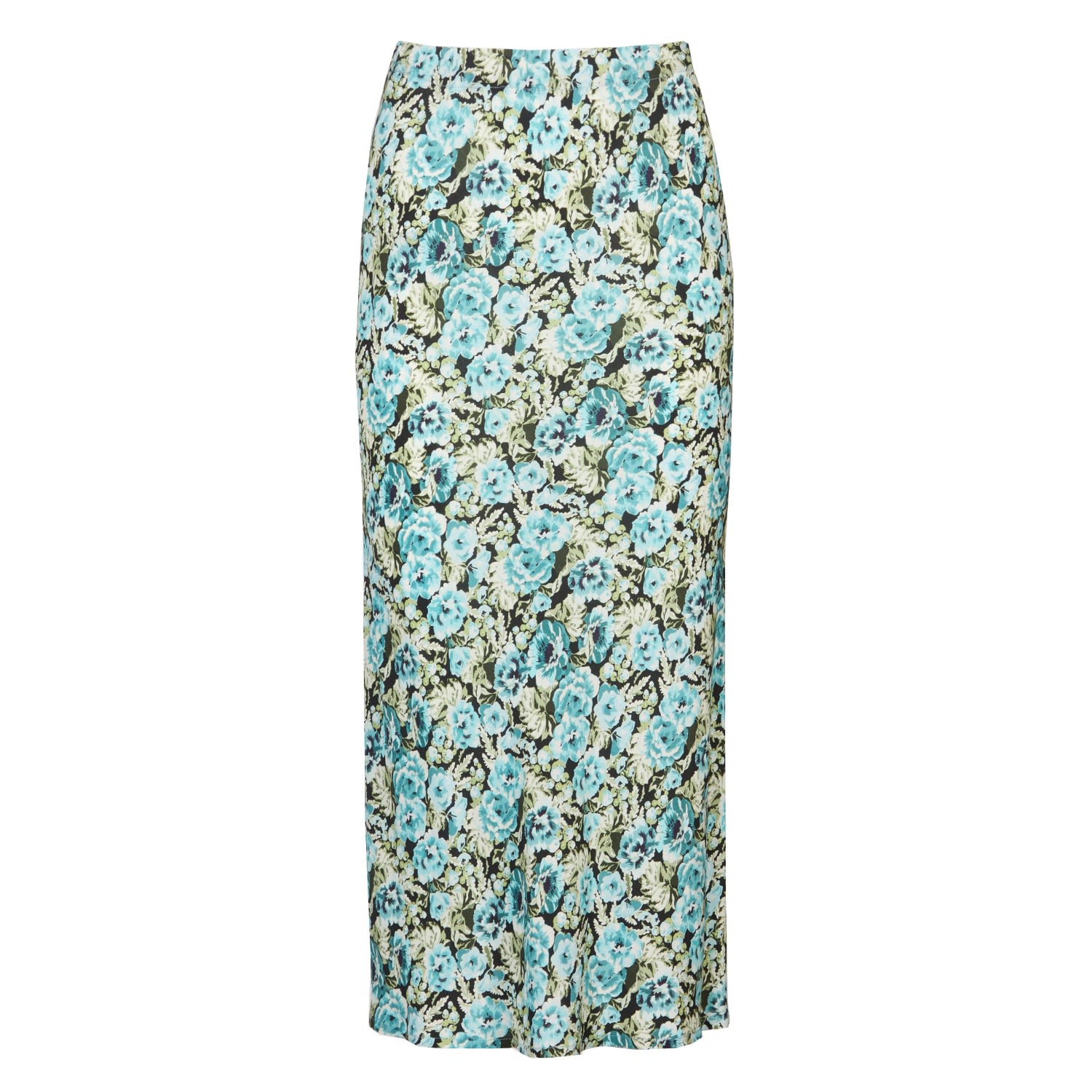 Women’s The Ruby Bias Midi Skirt In Blue Floral Large Lavaand