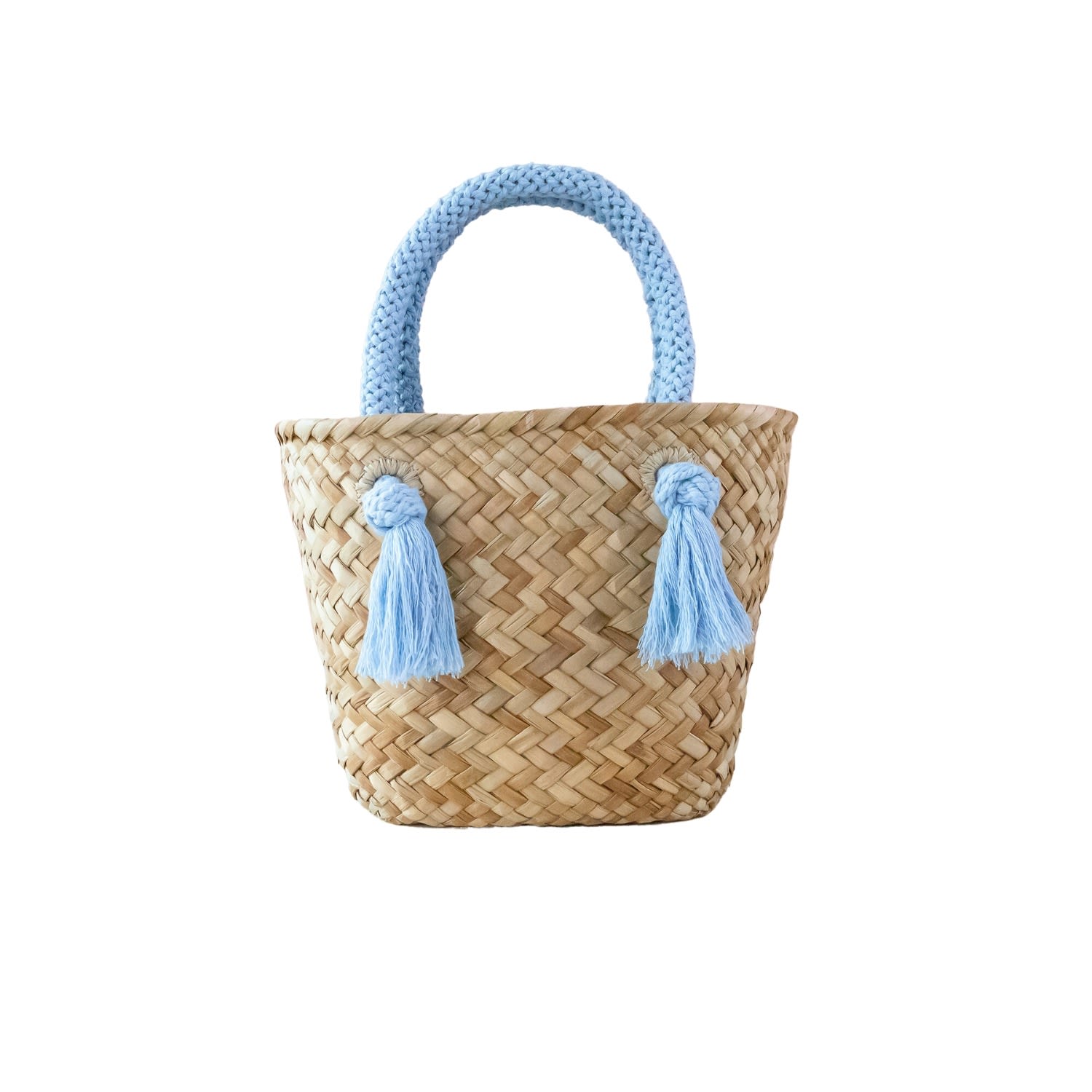 Women’s Powder Blue Small Classic Tote Bag With Braided Handles LikhÃ¢