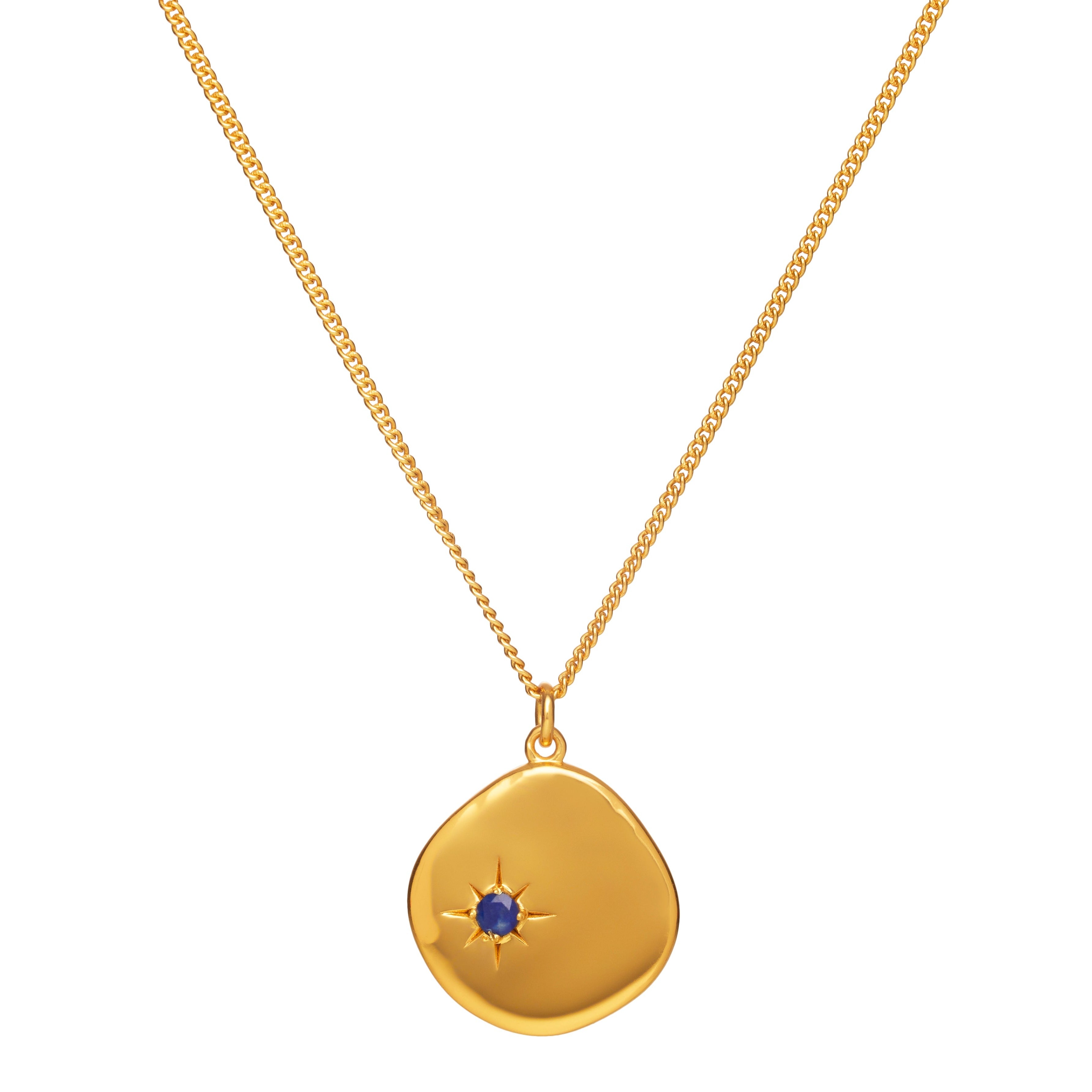 Women’s September Birthstone Necklace - Gold Mosuo Jewellery