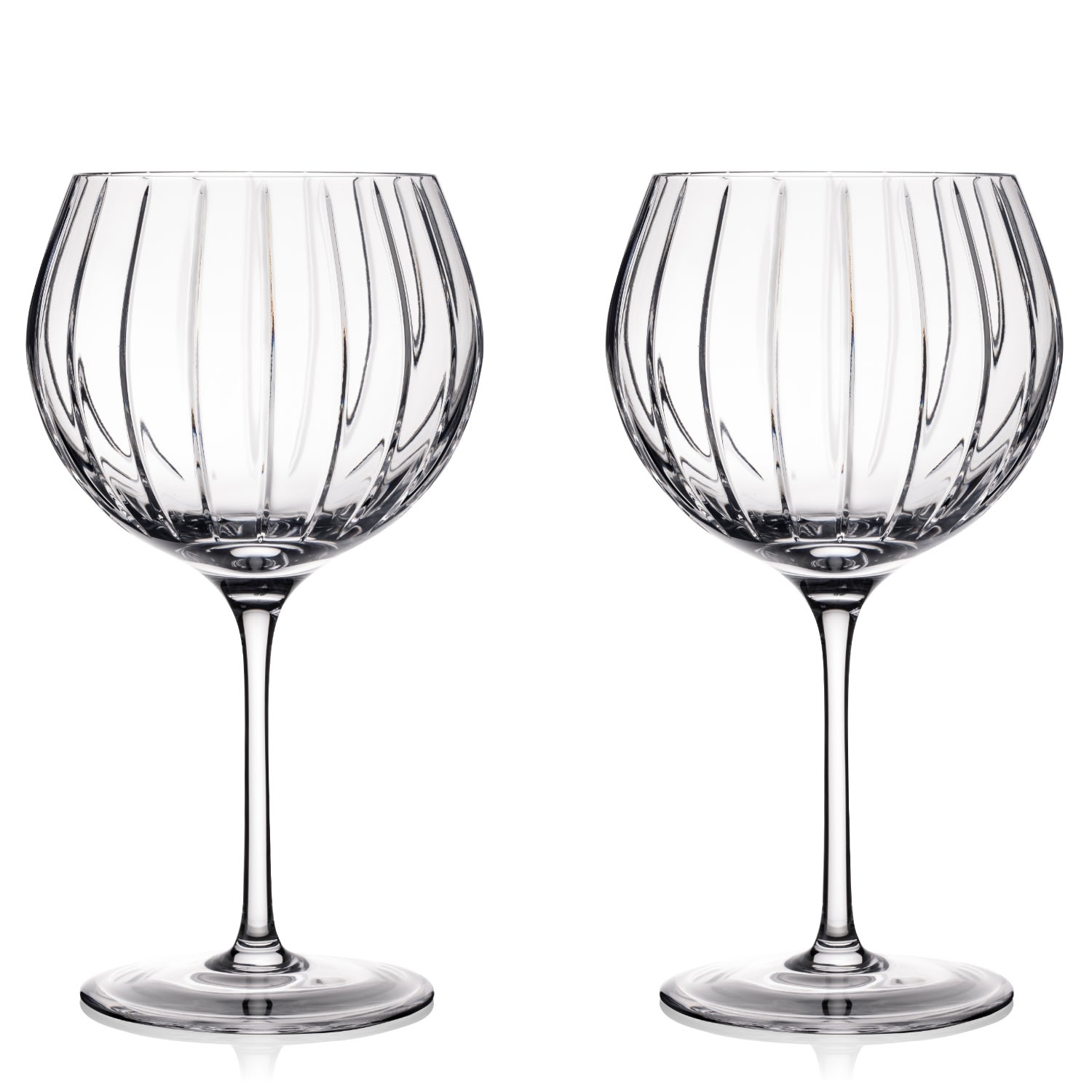 Pair Of Crystal Copa Gin Glasses Elisk