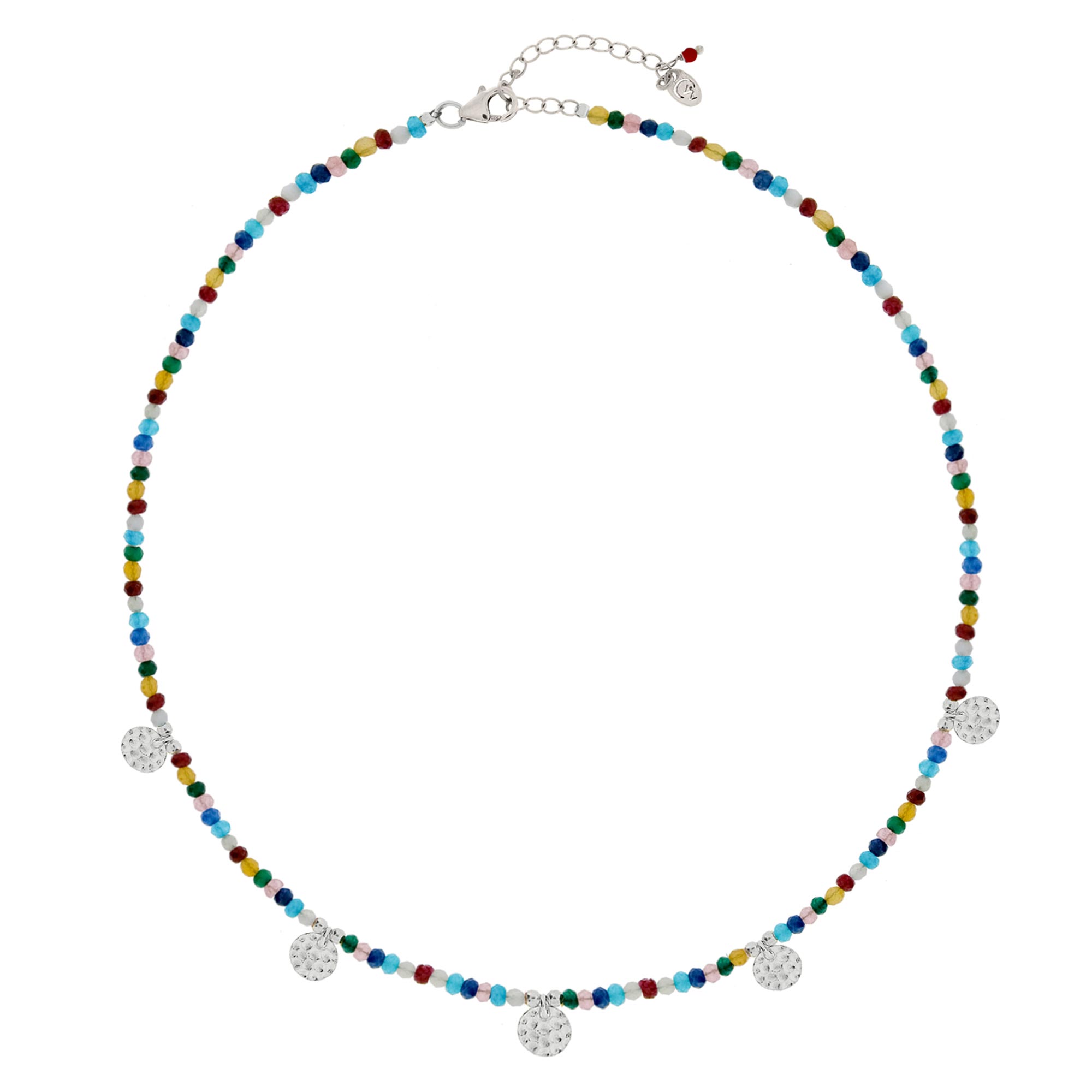 Women’s Pushkar Colours Silver Necklace - Multicolour Charlotte’s Web Jewellery
