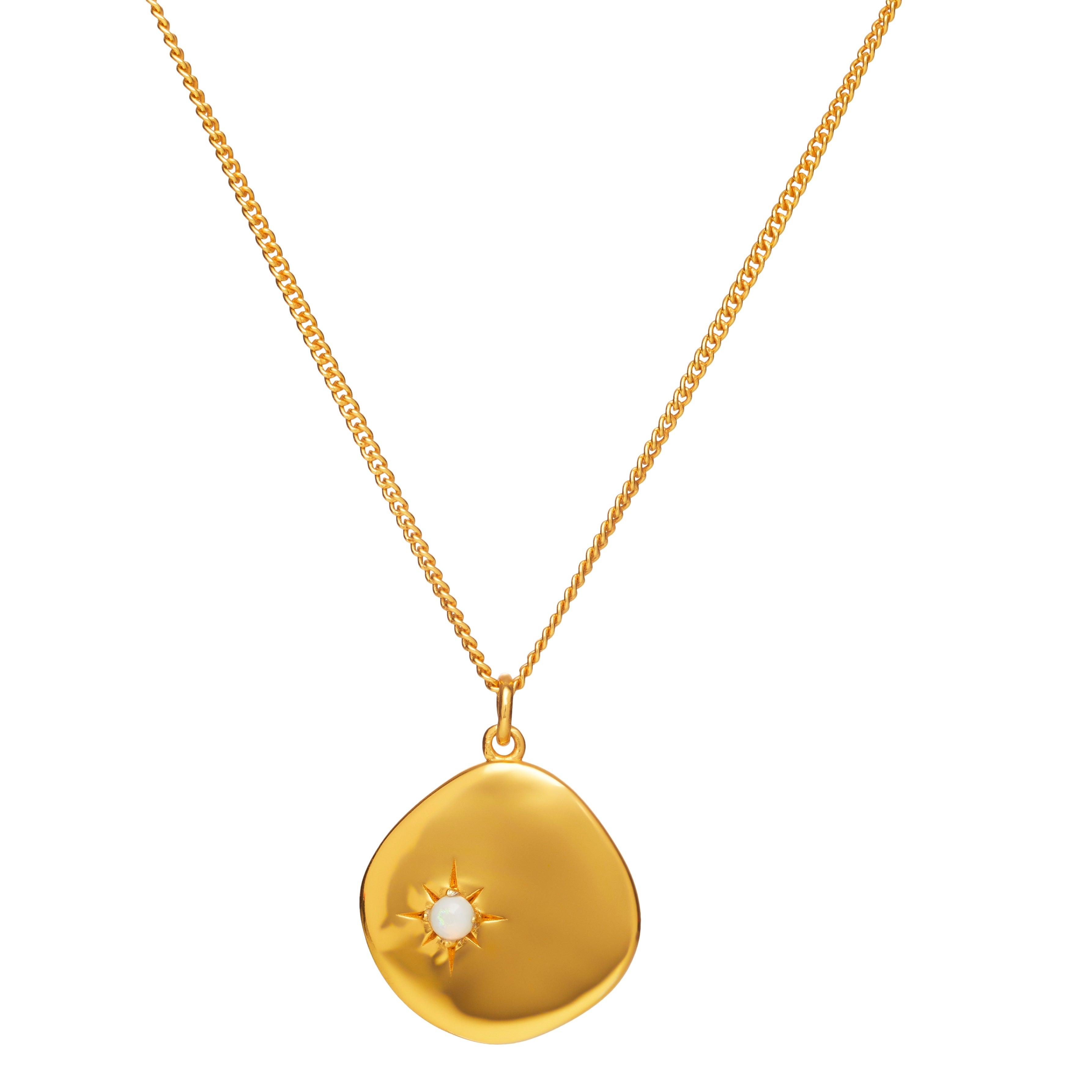 Women’s October Birthstone Necklace - Gold Mosuo Jewellery