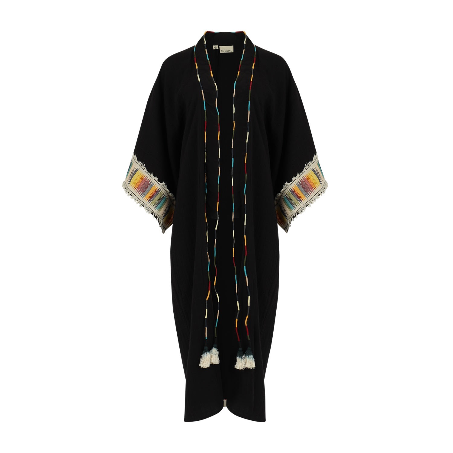 Women’s El Matador Cotton Kimono - Black One Size Rocking Gypsy