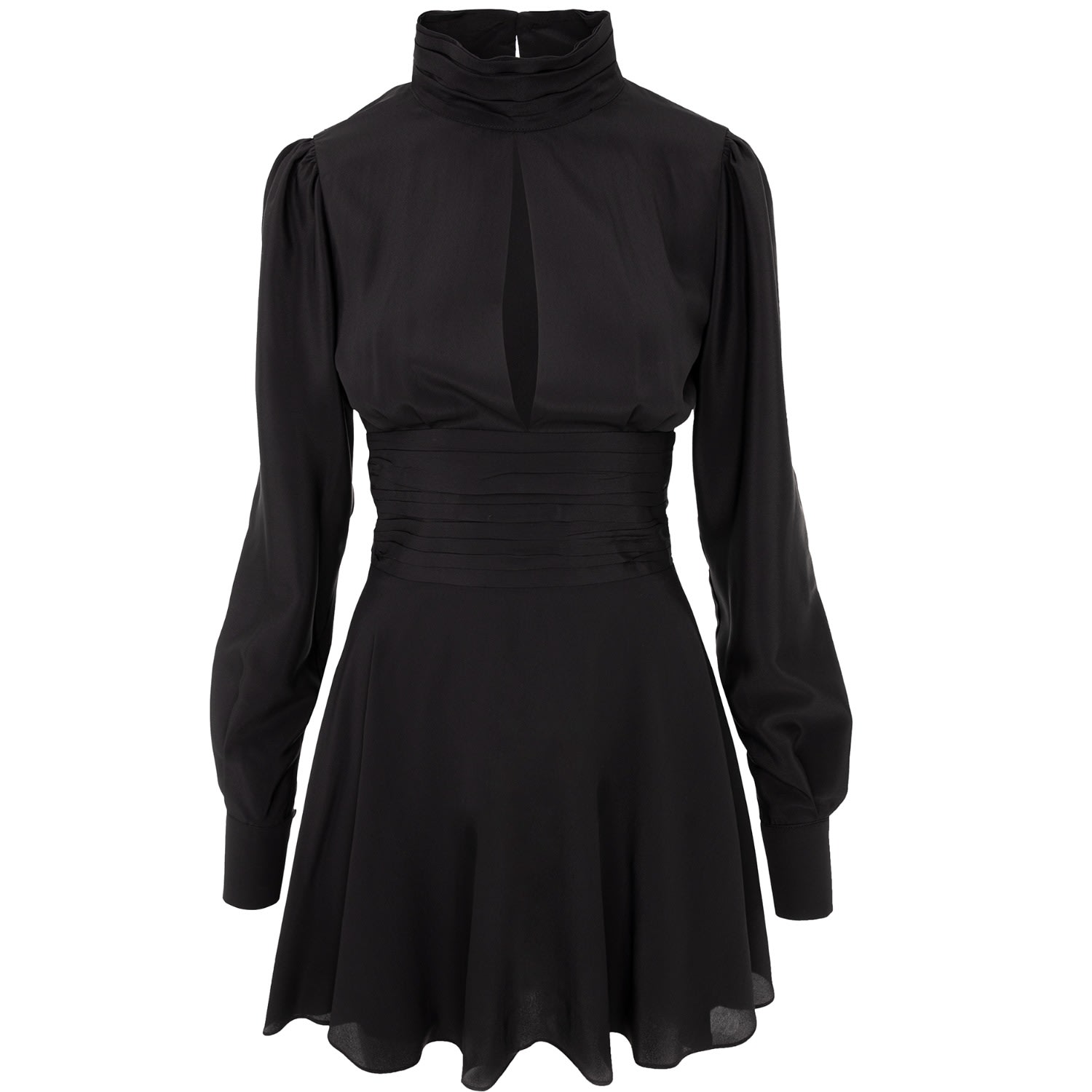 Women’s Melinda Black Mini Silk Dress Medium Framboise