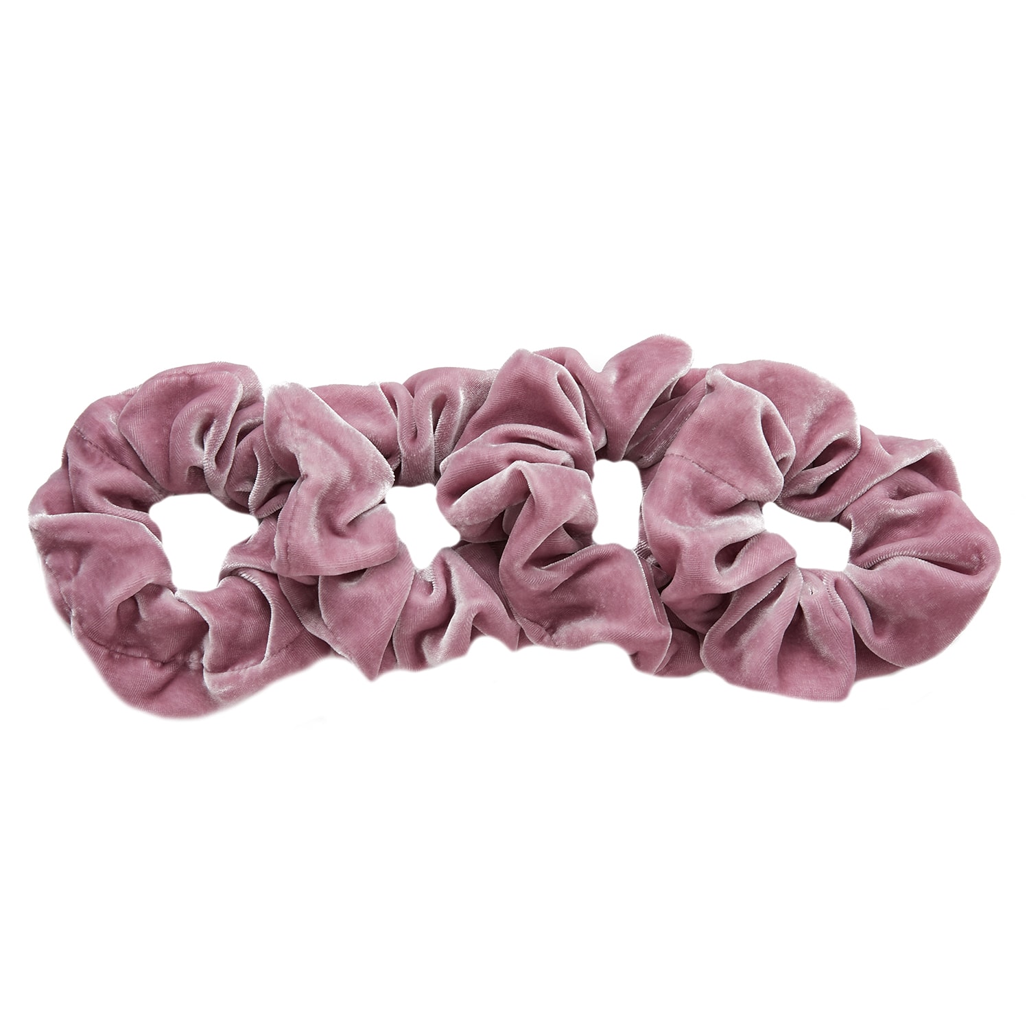 Women’s Pink / Purple Silk Velvet Handmade French Scrunchie Set Of Four - Lipstick Collection In Orchid Pink One Size Soft Strokes Silk