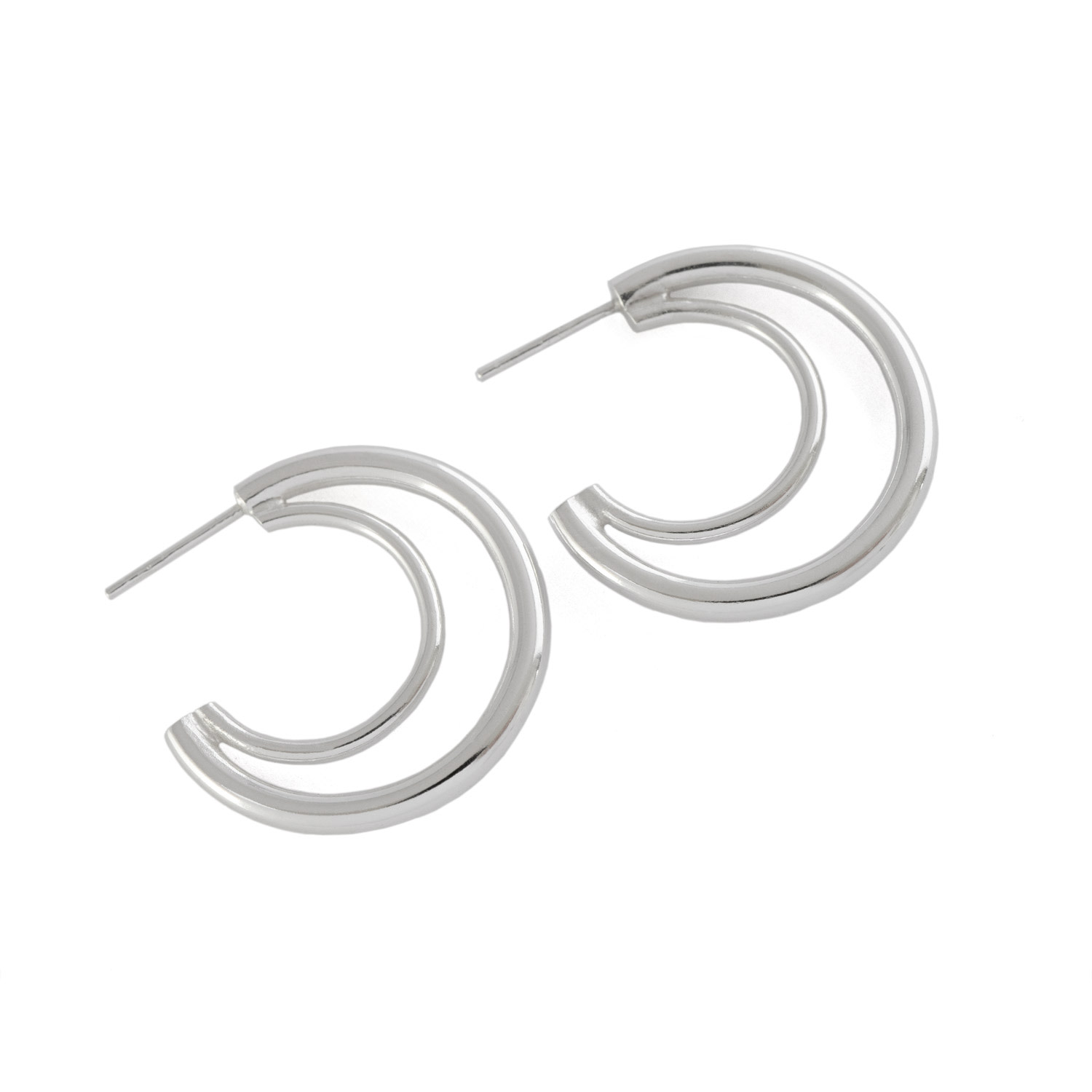 Women’s Silver Moon Earrings Eola