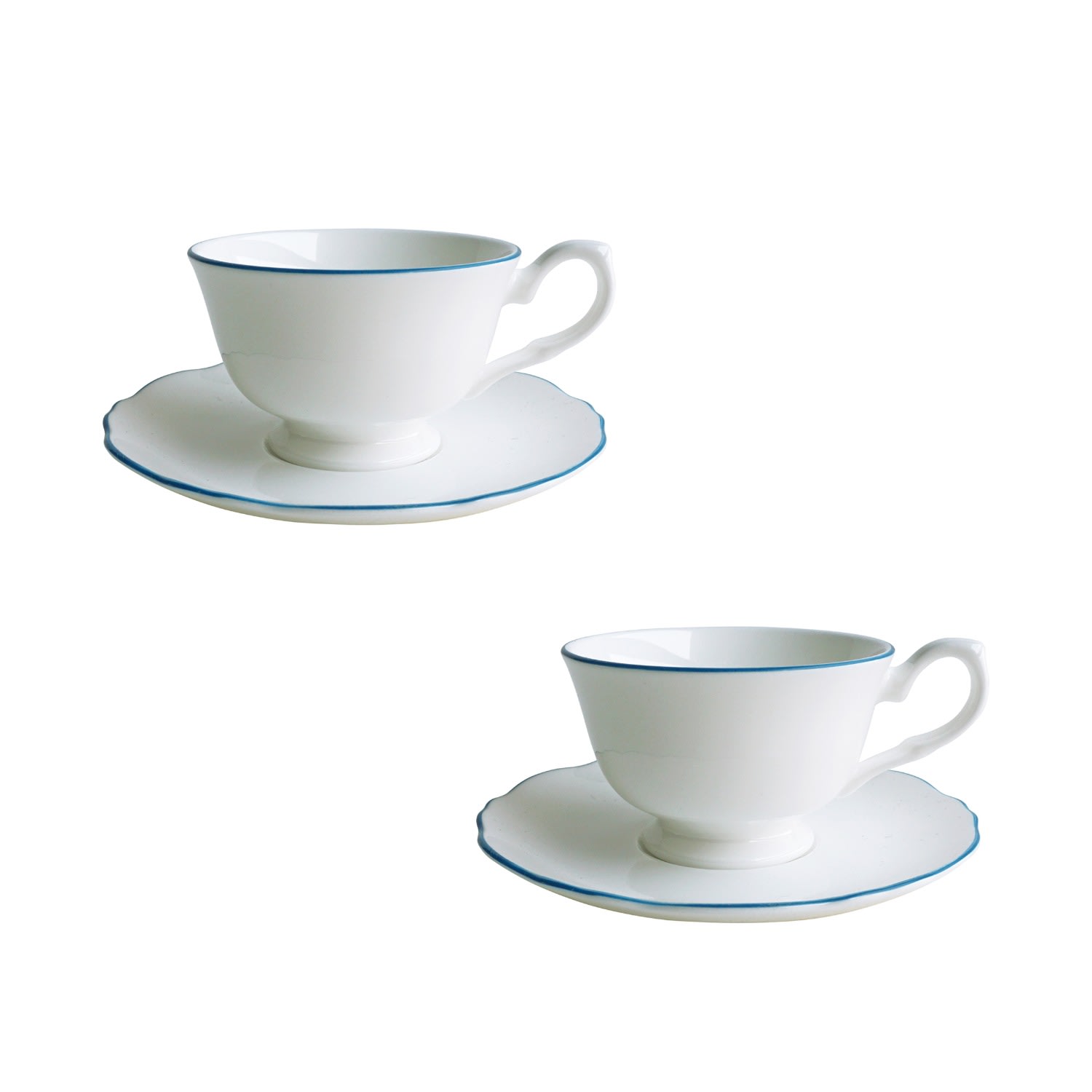 Amelie - Royal Blue - Set Of Two Espresso Cups & Saucers Twig New York