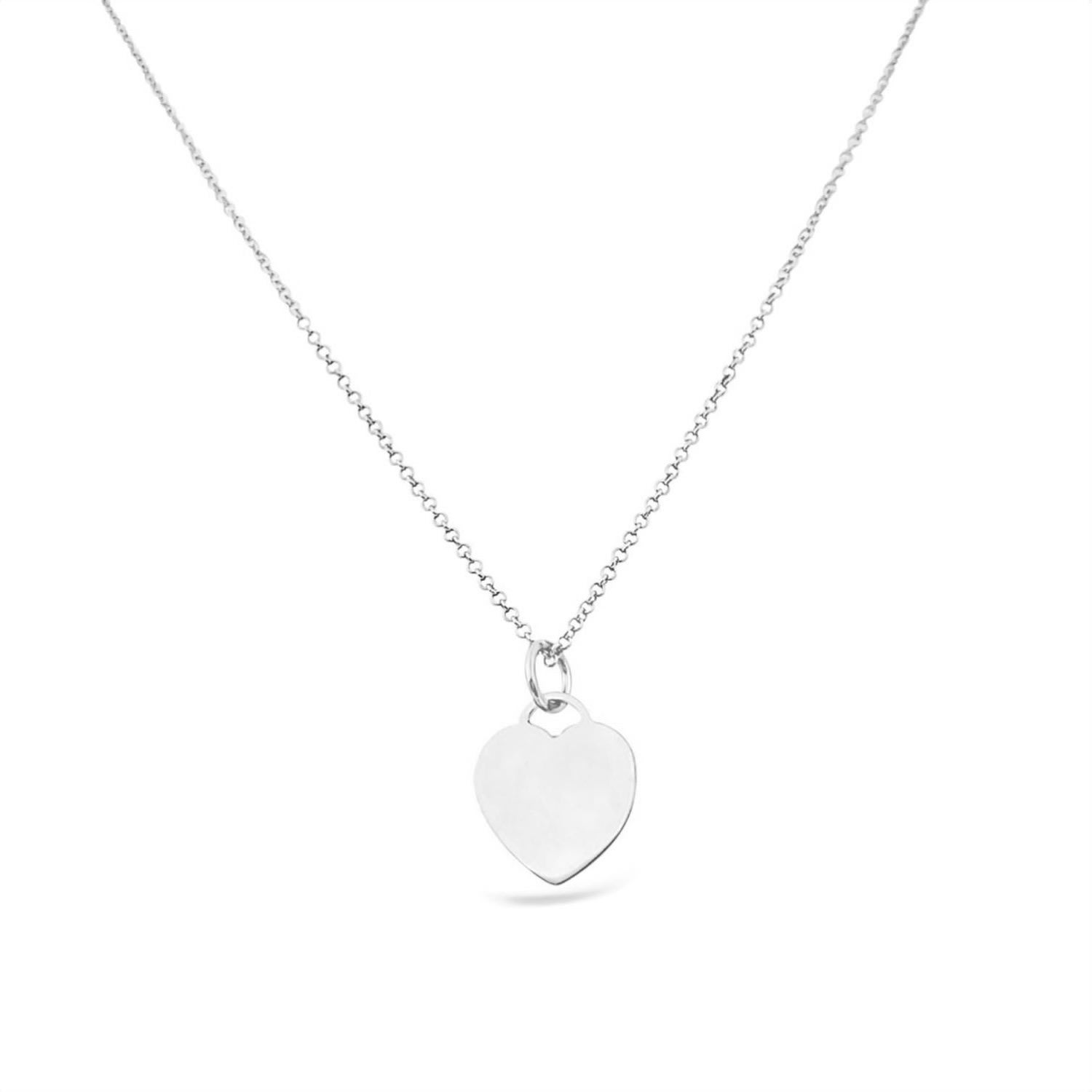 Women’s Silver Single Heart Necklace Lutiro