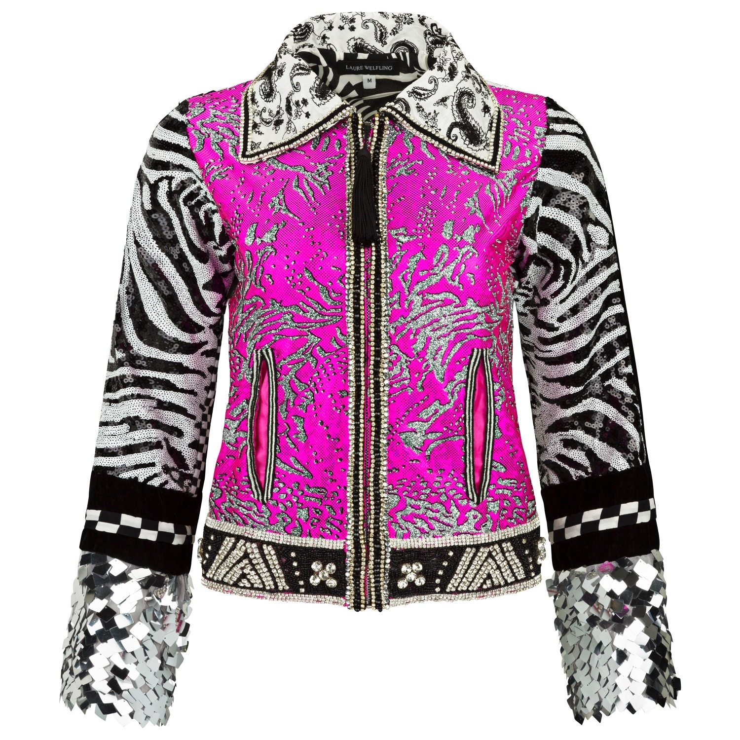 Women’s Pink / Purple Pink Zebra Vest Extra Small Boutique Kaotique