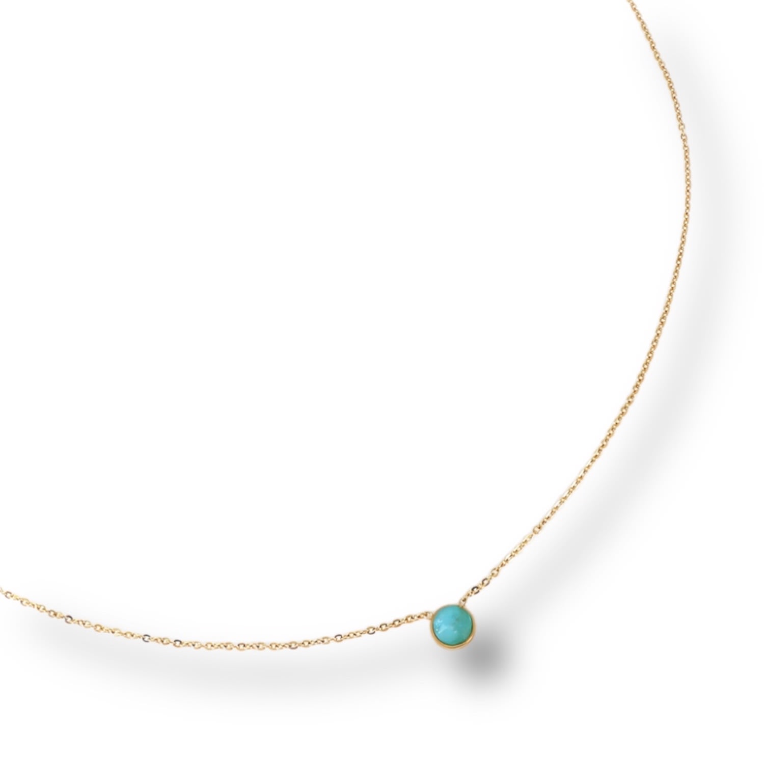 Women’s Blue / Gold Willow Amazonite Healing Gemstone Dainty Necklace Tarnish Free Gold Mink & Ivy