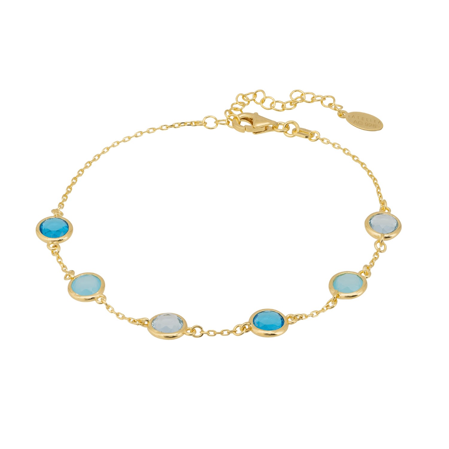 Women’s Gold / Blue Sardinia Bracelet Gold The Blues Latelita