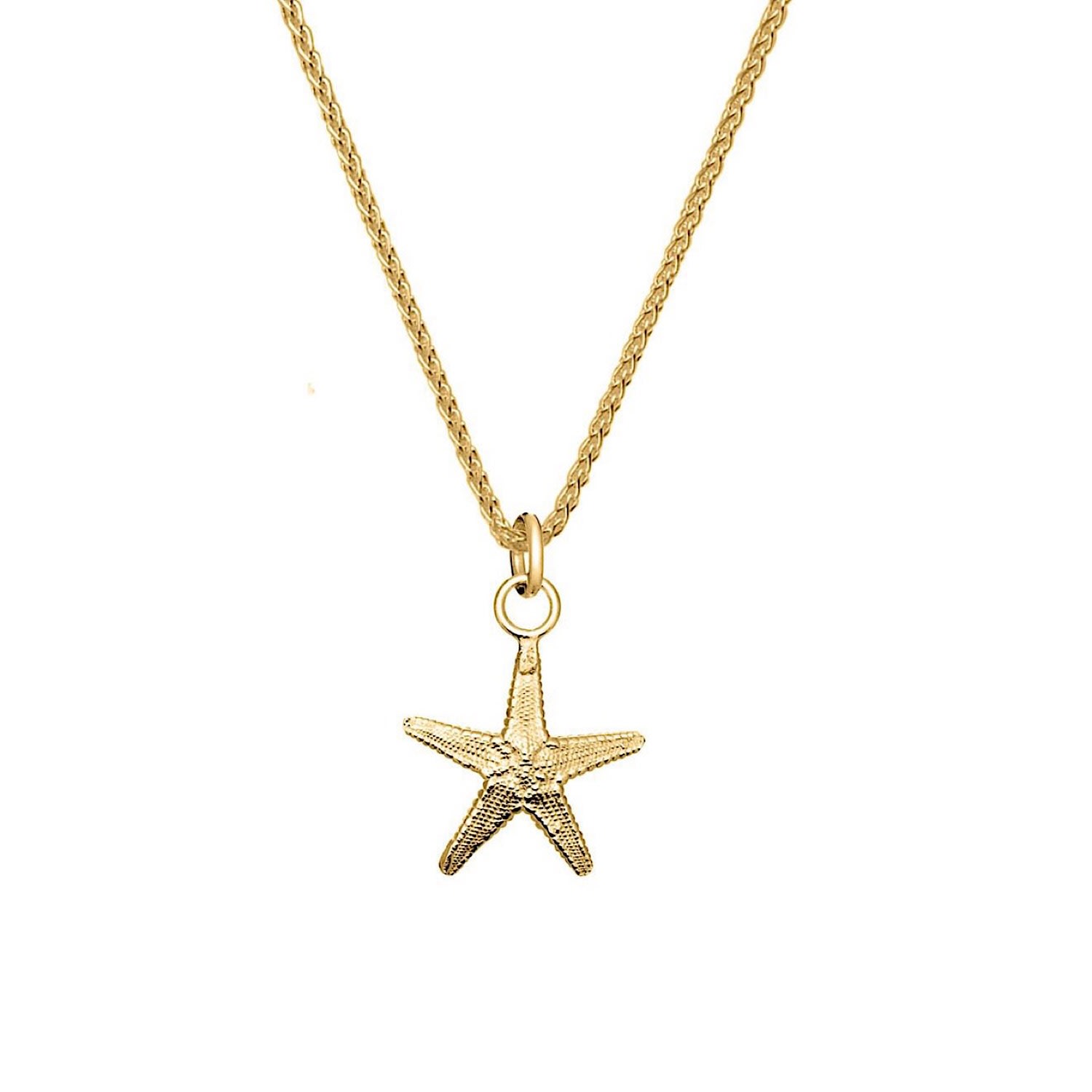 Women’s Small Starfish Charm Necklace - Gold Wild & Fine Jewellery