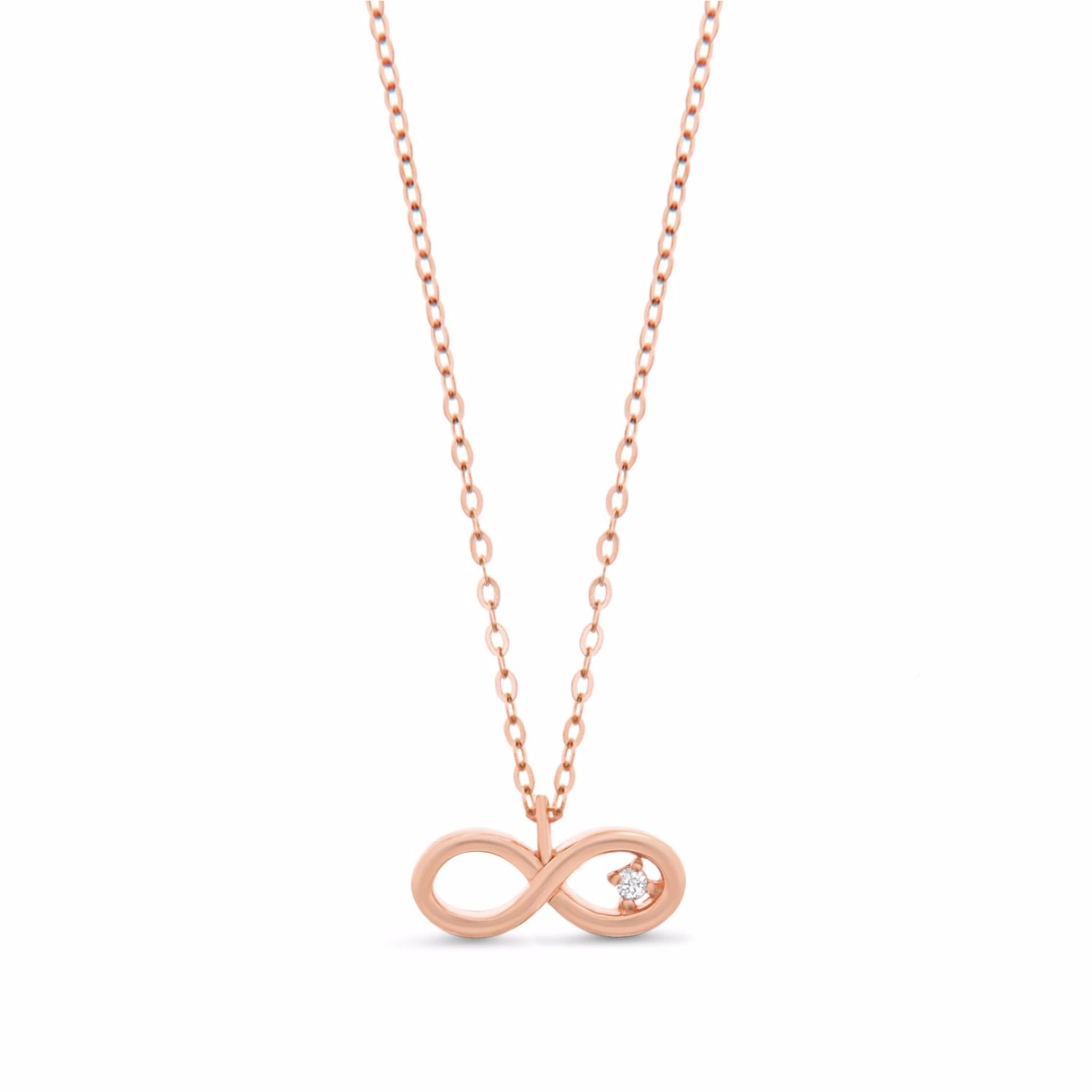 Women’s Infinity Necklace 14K Rose Gold Cosanuova