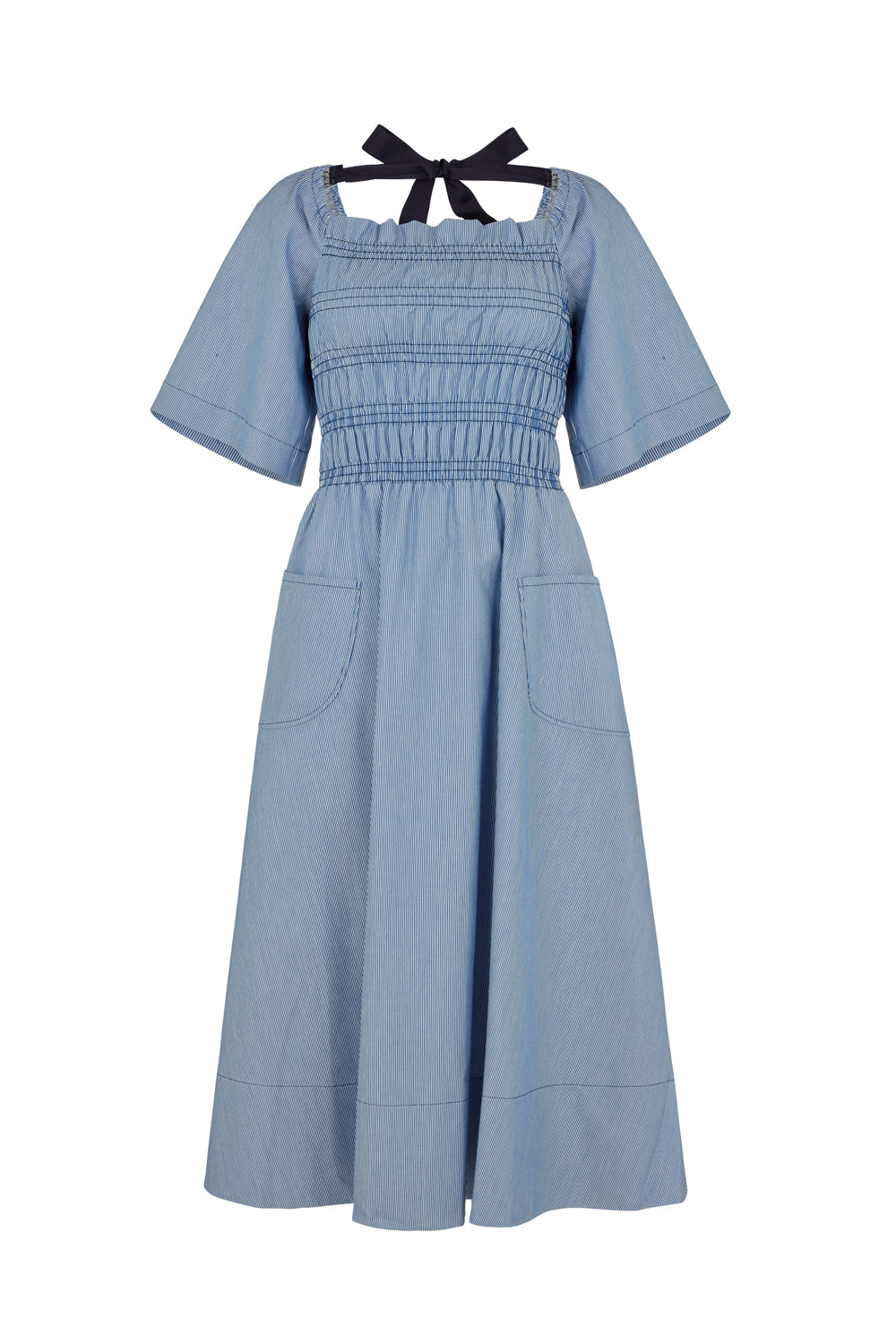 Women’s Blue Elloise Dress Stripe Small Mirla Beane