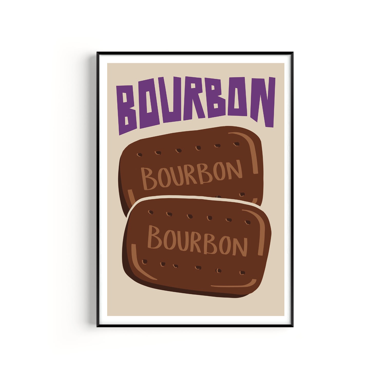 Neutrals / Pink / Purple Bourbon Biscuit Art Print - A3 Natalie Cass Art