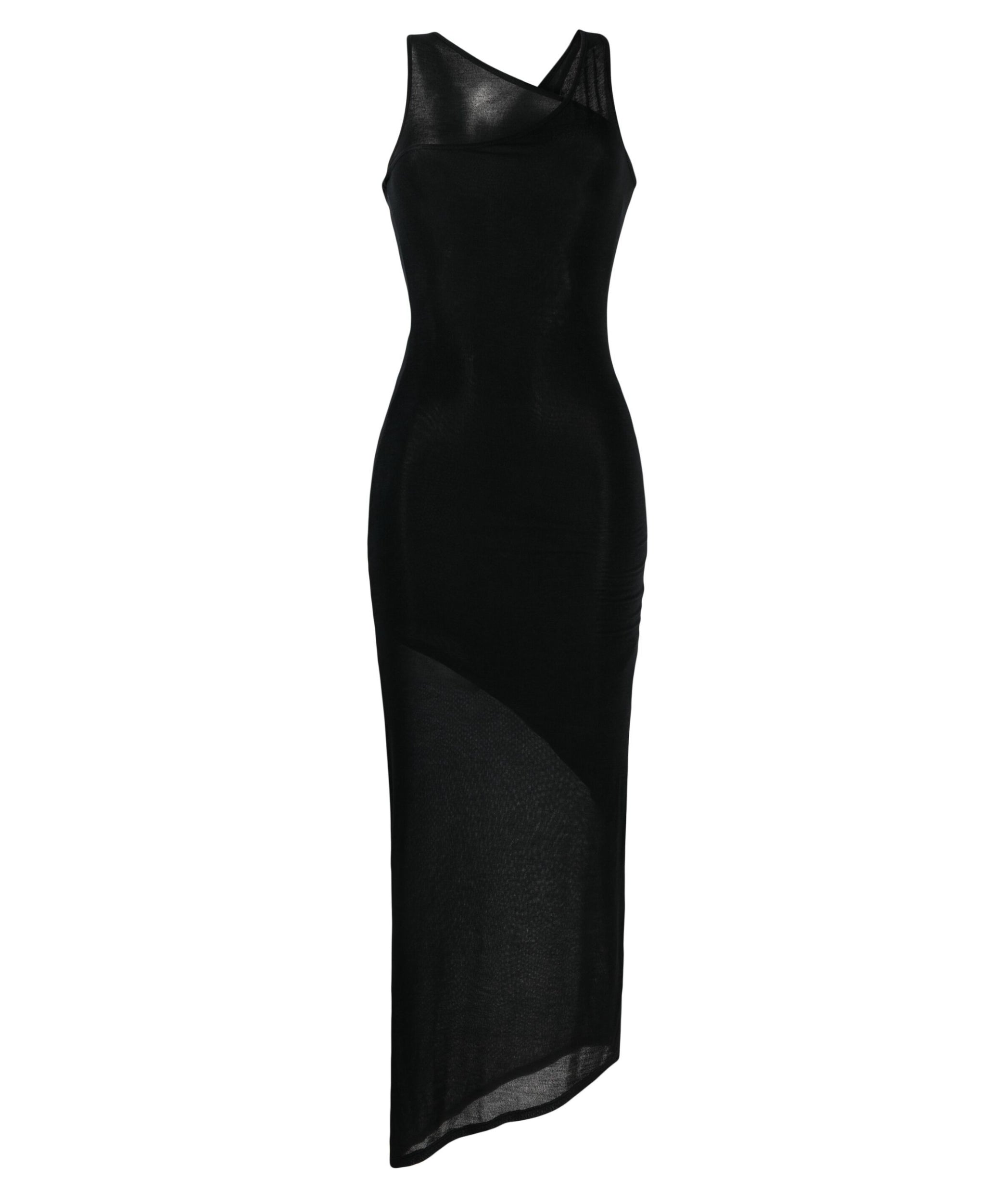 Women’s Black Double Asymmetric Dress Medium Tessitura