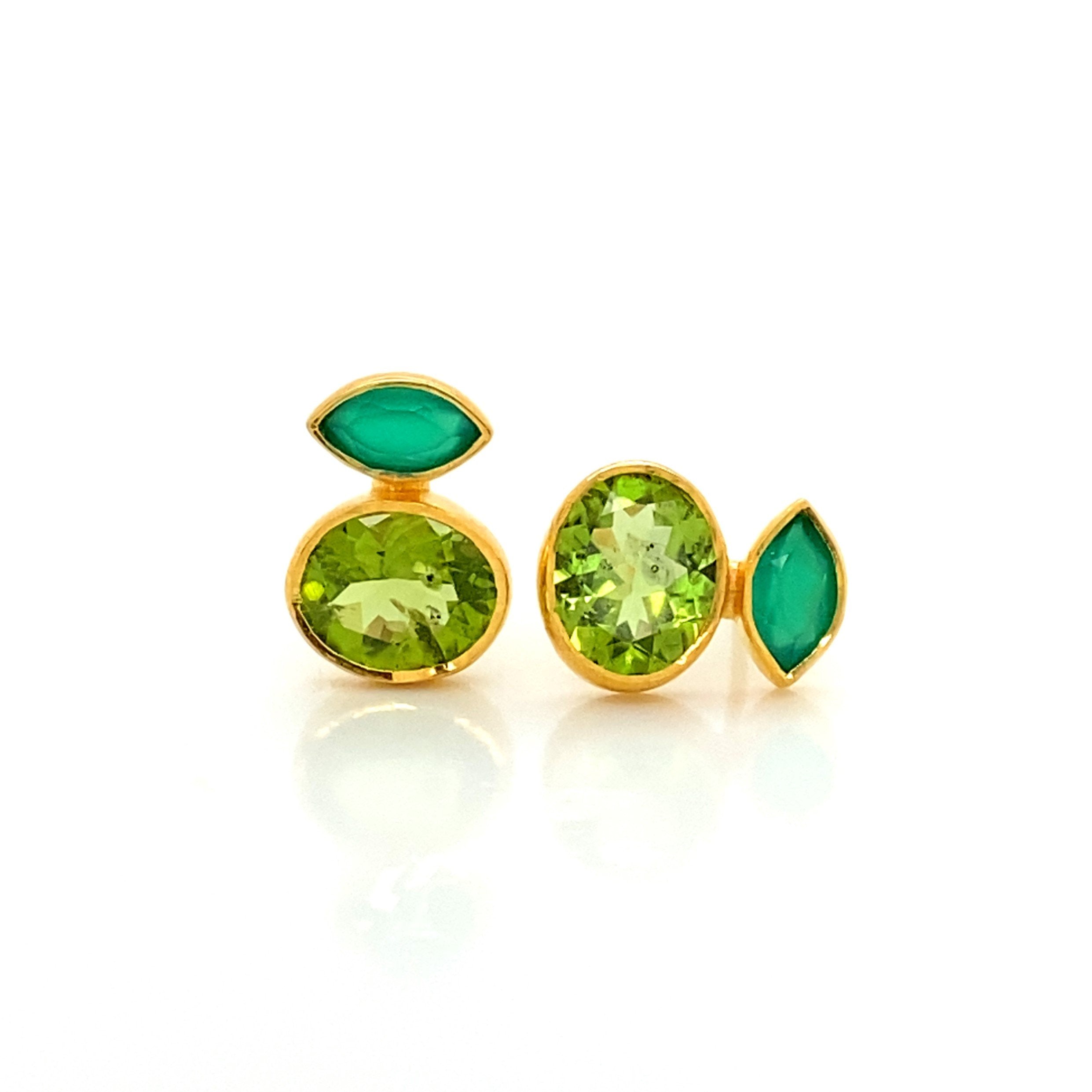 Women’s Green Eyes Earrings Gem Bazaar Jewellery