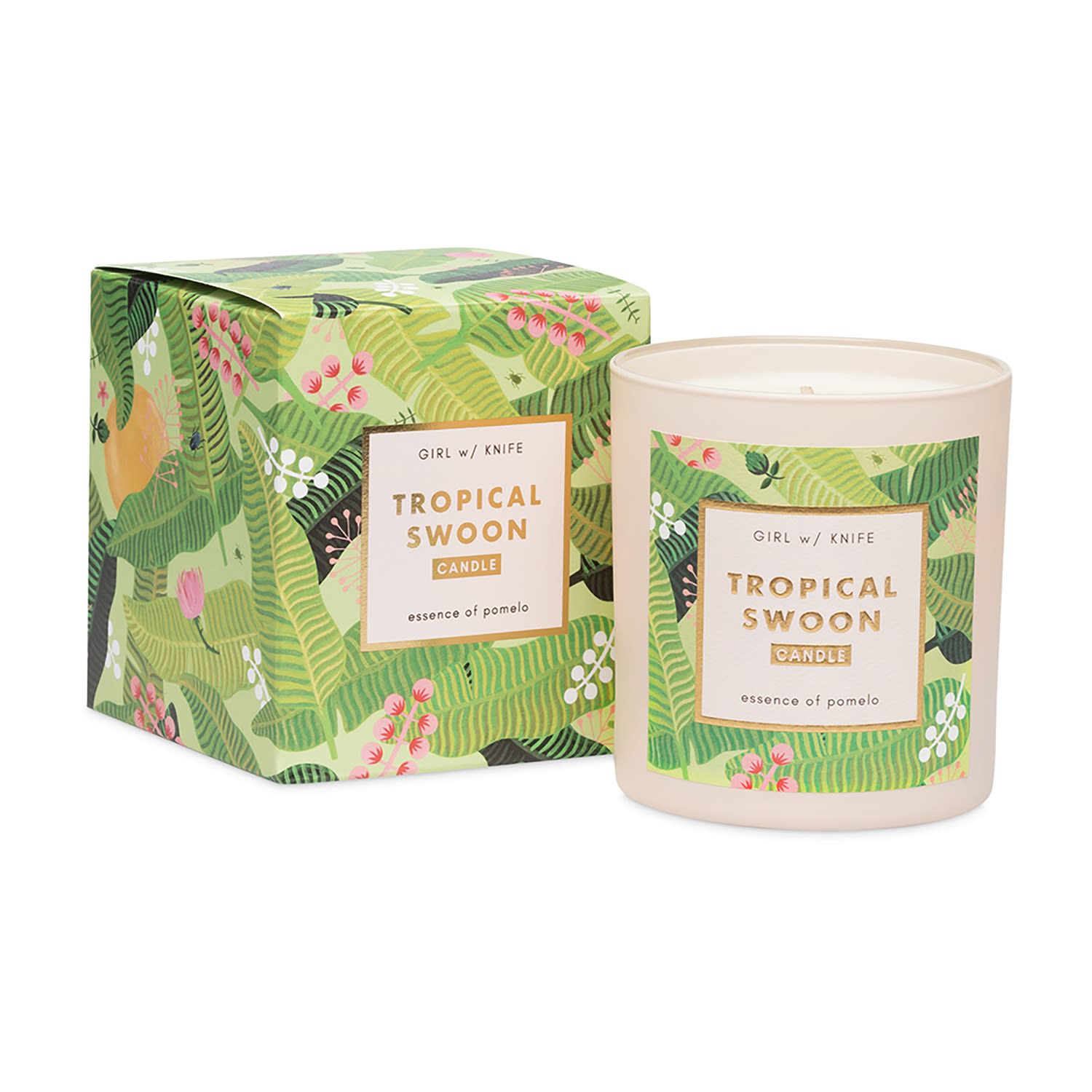 Tropical Swoon Candle - Essence Of Pomelo Girl W/ Knife