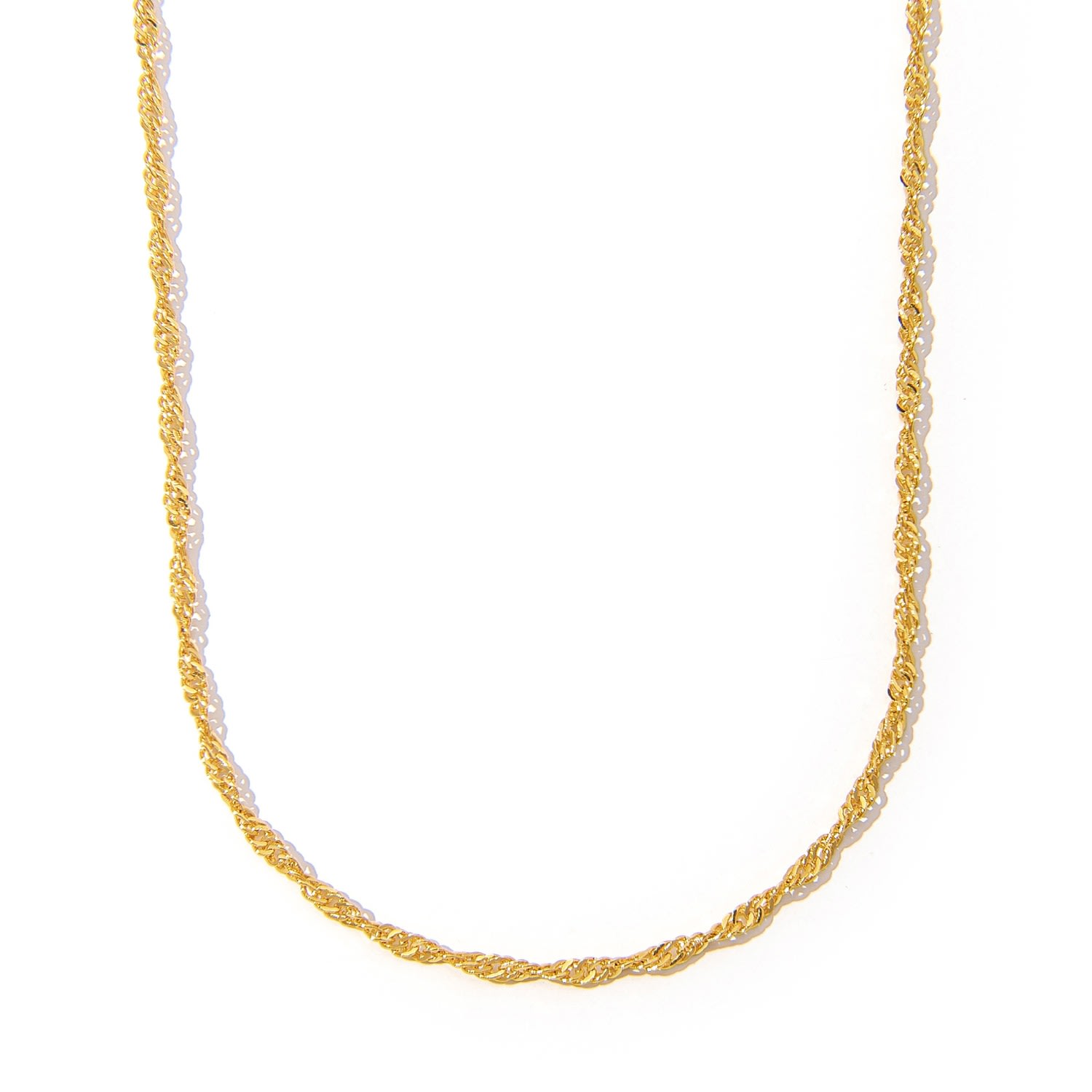 Women’s Singapore Twist Gold Filled Chain The Essential Jewels
