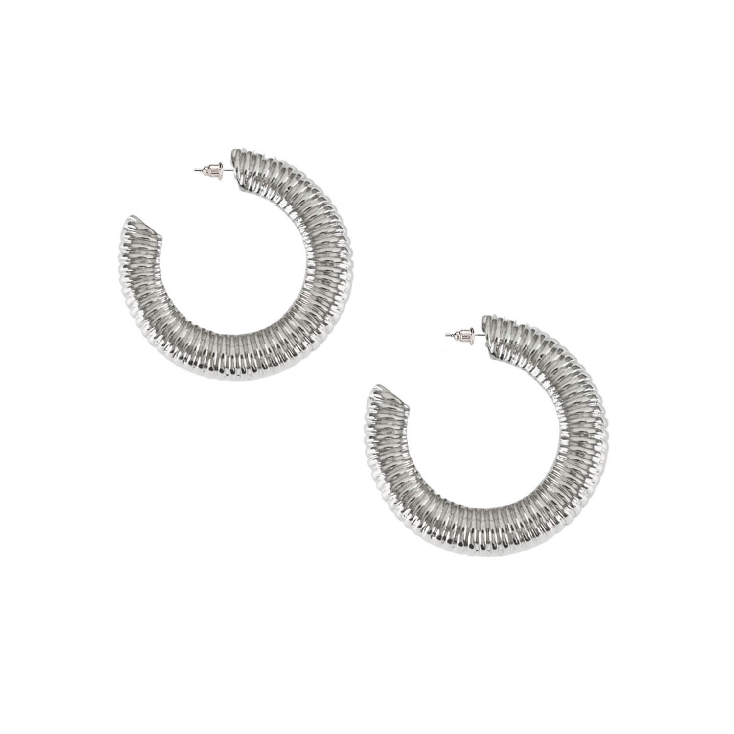 Women’s Iris Silver Hoop Earring The Gala