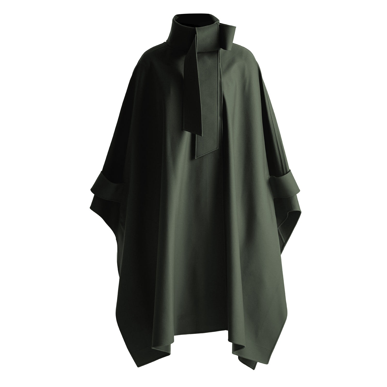 Women’s Green The Artiste - Solid Olive - Weatherproof - Cape Large Cape De Coeur