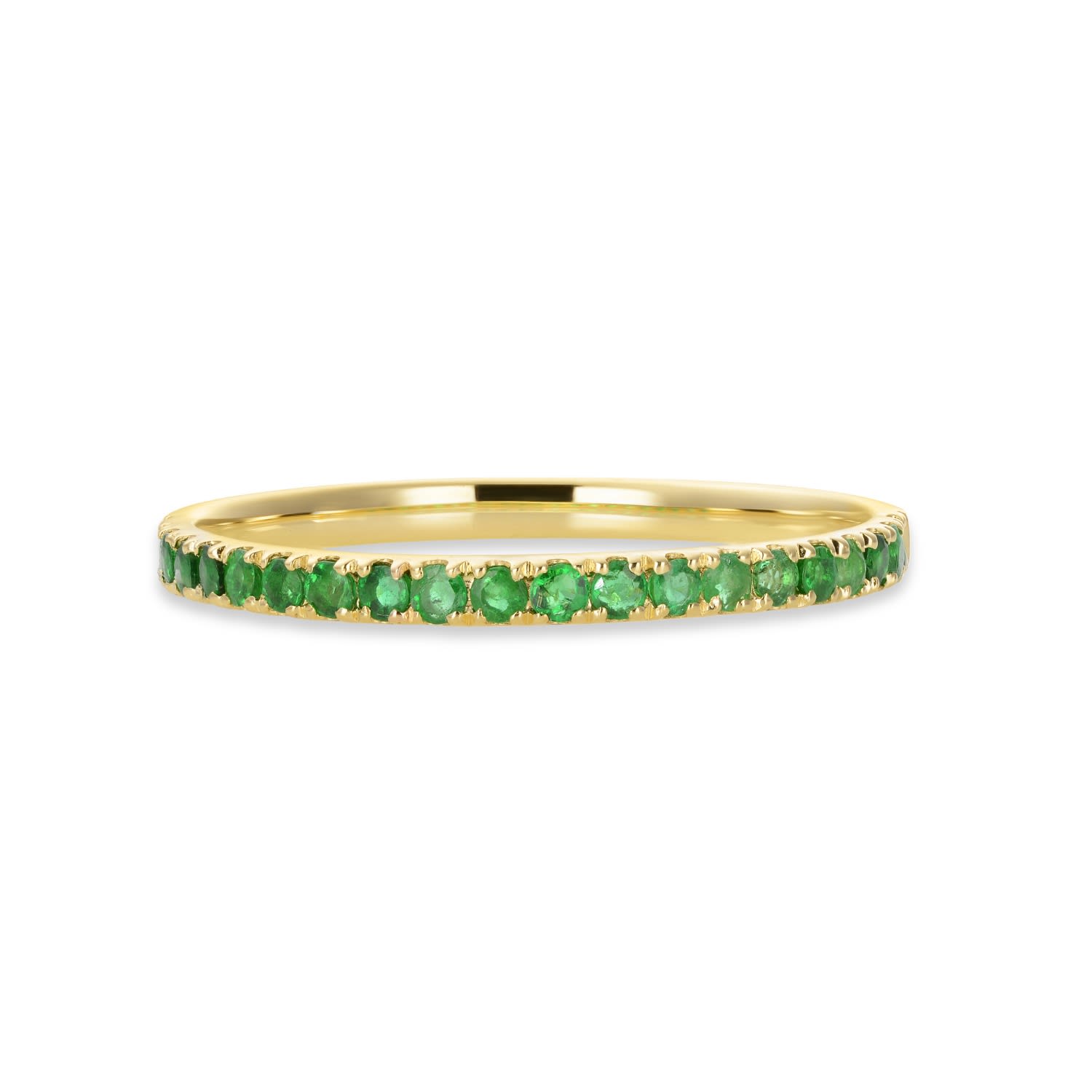 Women’s Gold Essential Slim Emerald Band Caye Joaillier