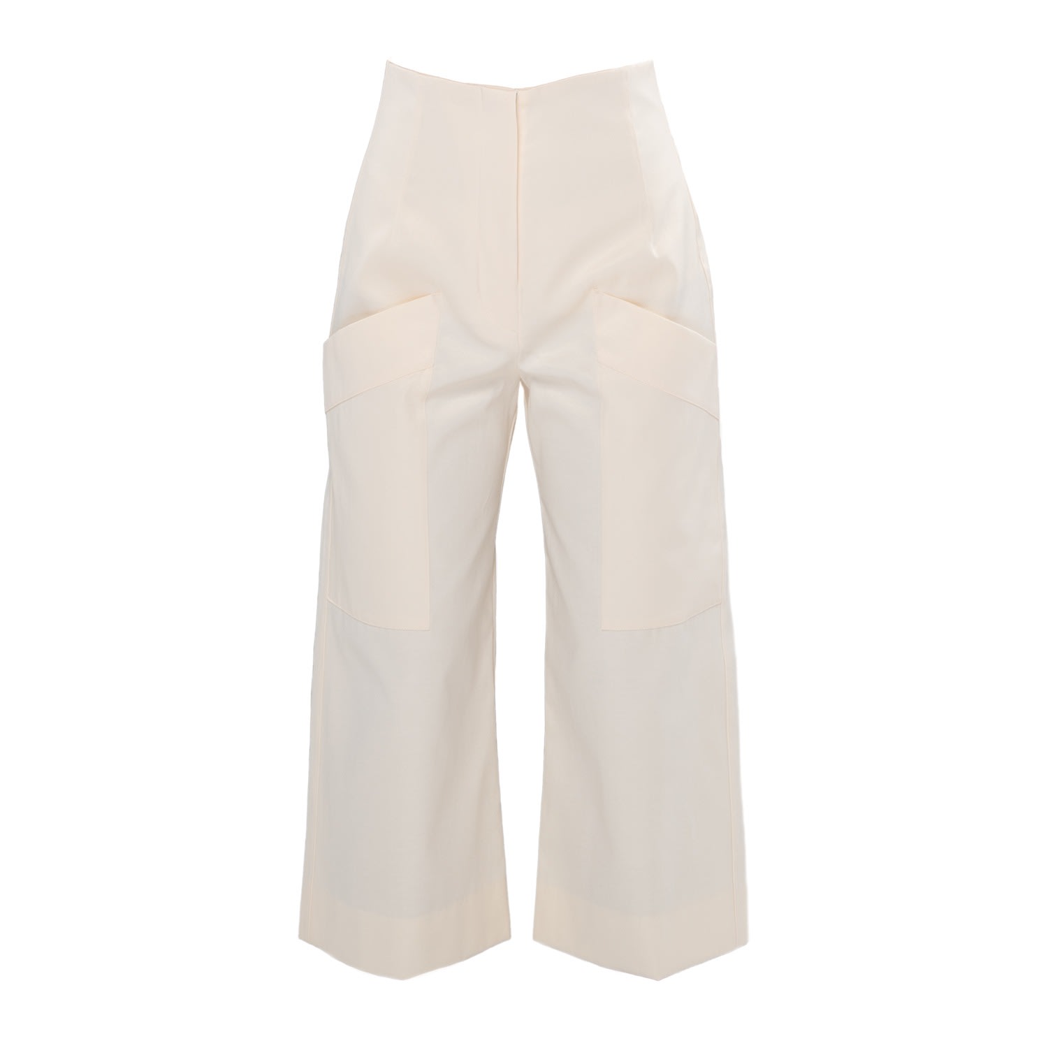 Women’s Neutrals Cotton Damast Culottes Xs/S Mom’s Pants