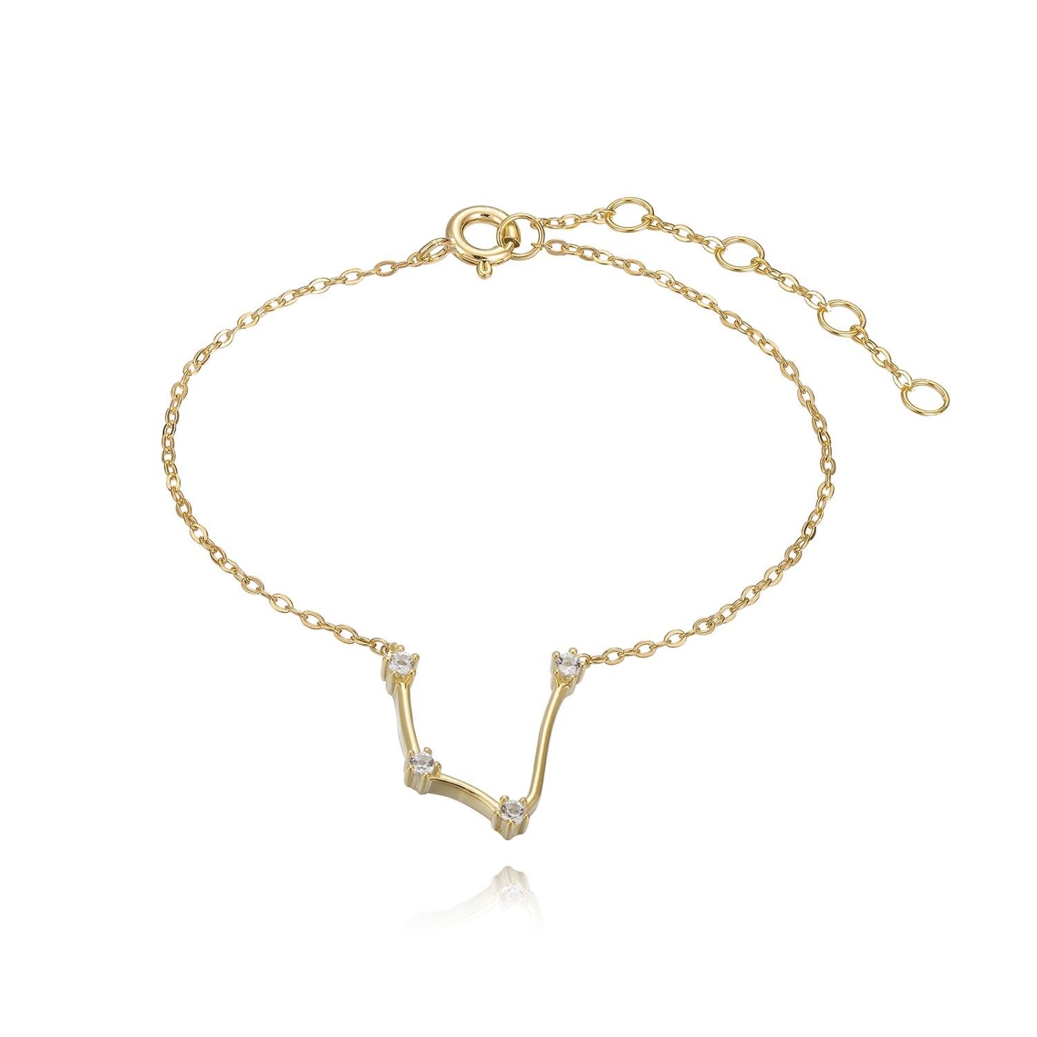 Women’s Gold Aquarius Constellation Bracelet Kathryn New York